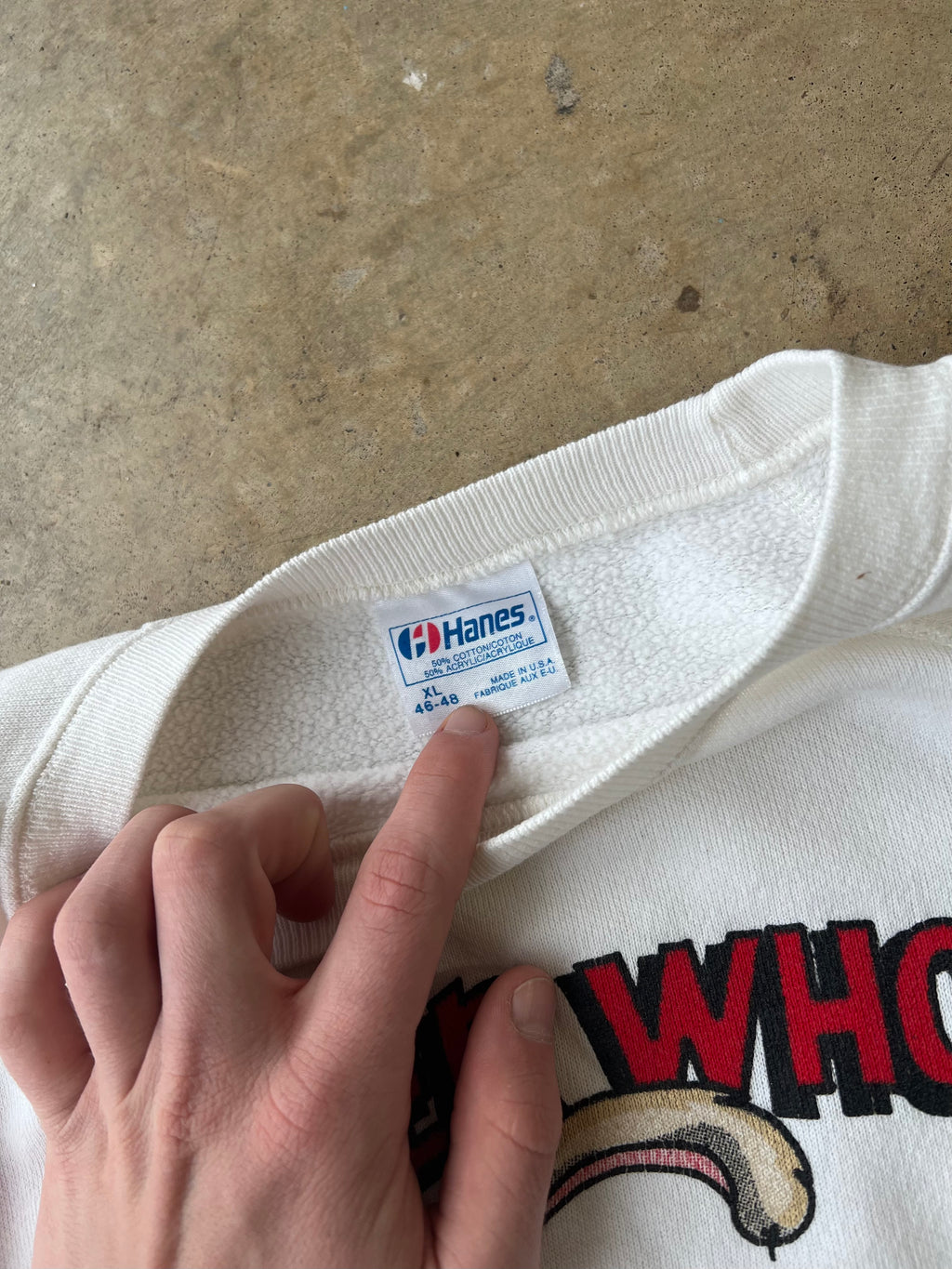 Vintage 1988 Roger Rabbit White Sweatshirt - (XL)