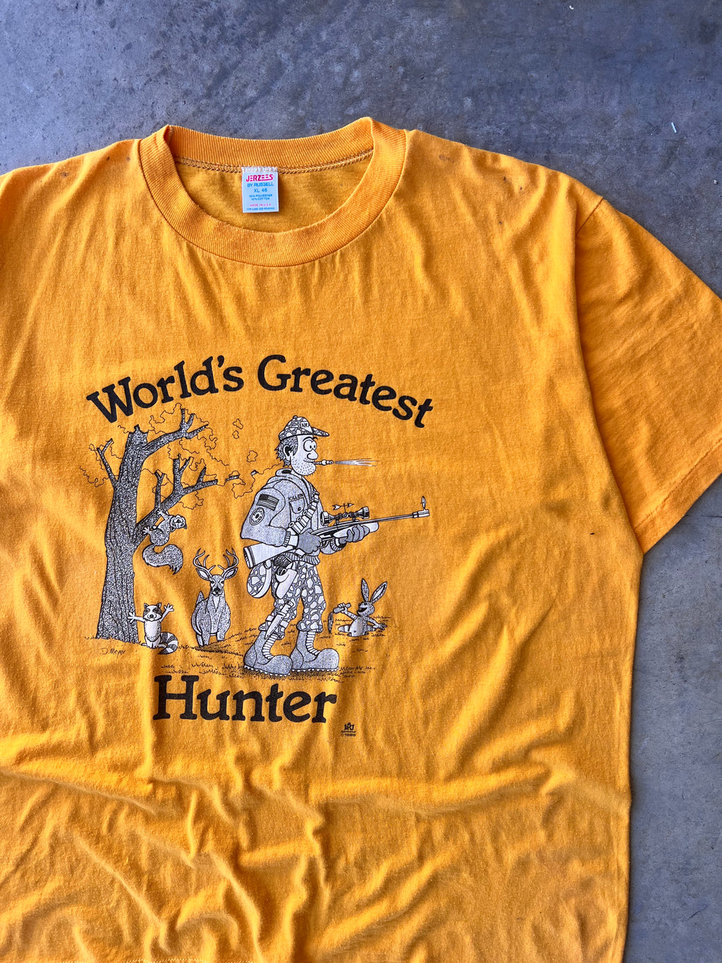 Vintage 1980s Funny Hunting Graphic T-Shirt - (XL)