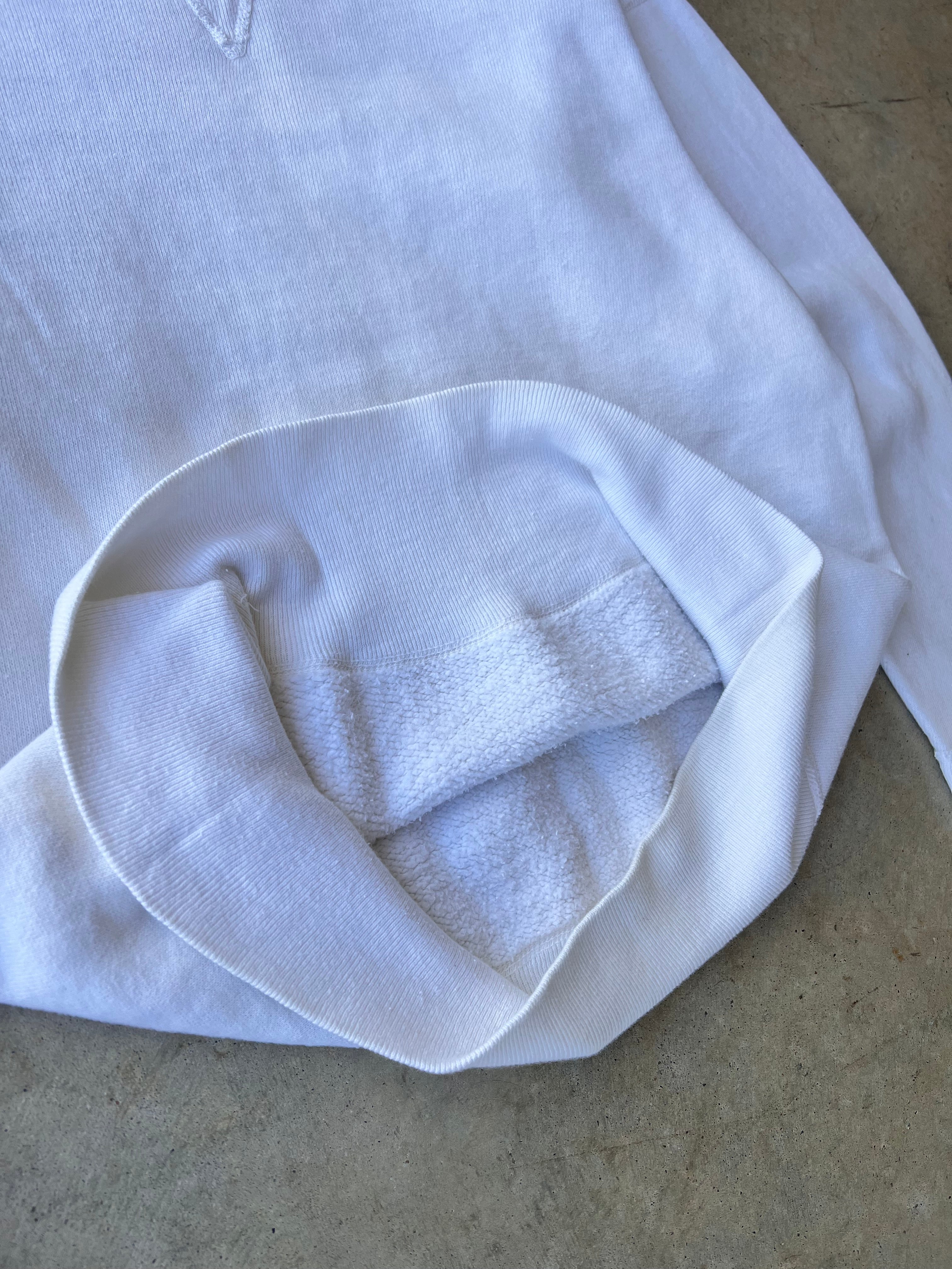 Vintage 1950s White Sweatshirt Single V - (S)