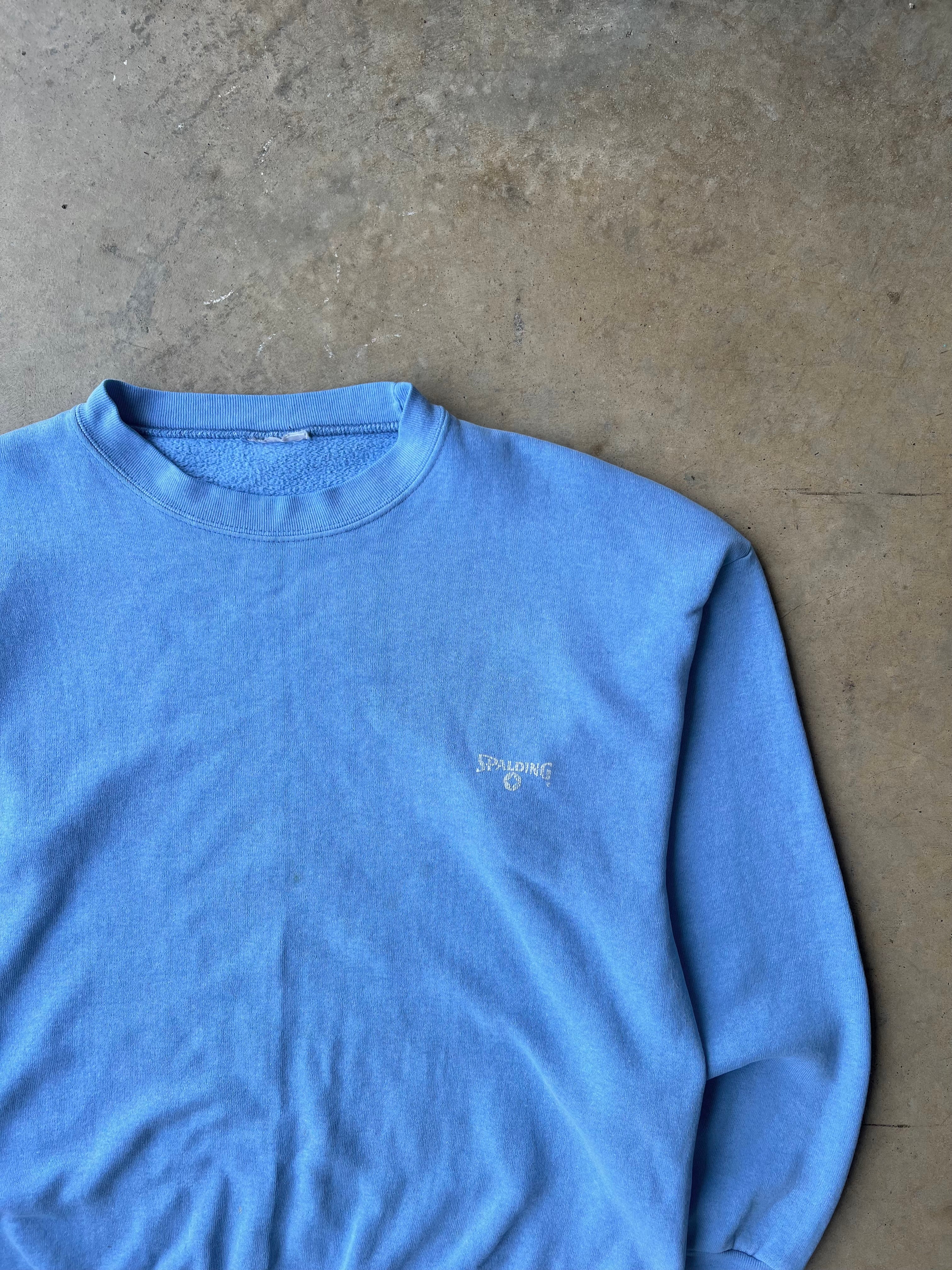 Vintage 1990s Spalding Faded Blue Sweatshirt - (L)