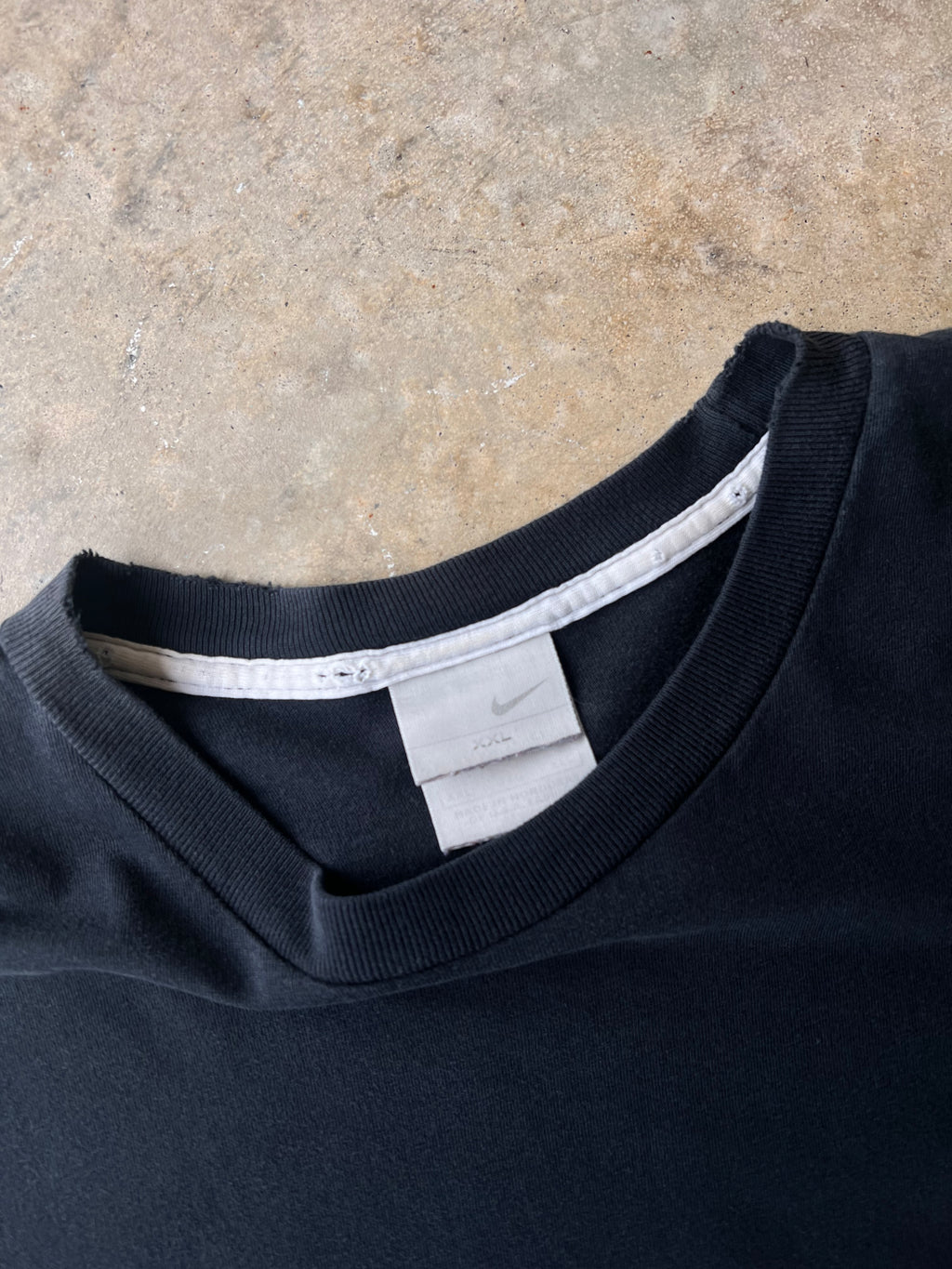 Vintage 00s Black Nike Side Check T-Shirt - (2XL)