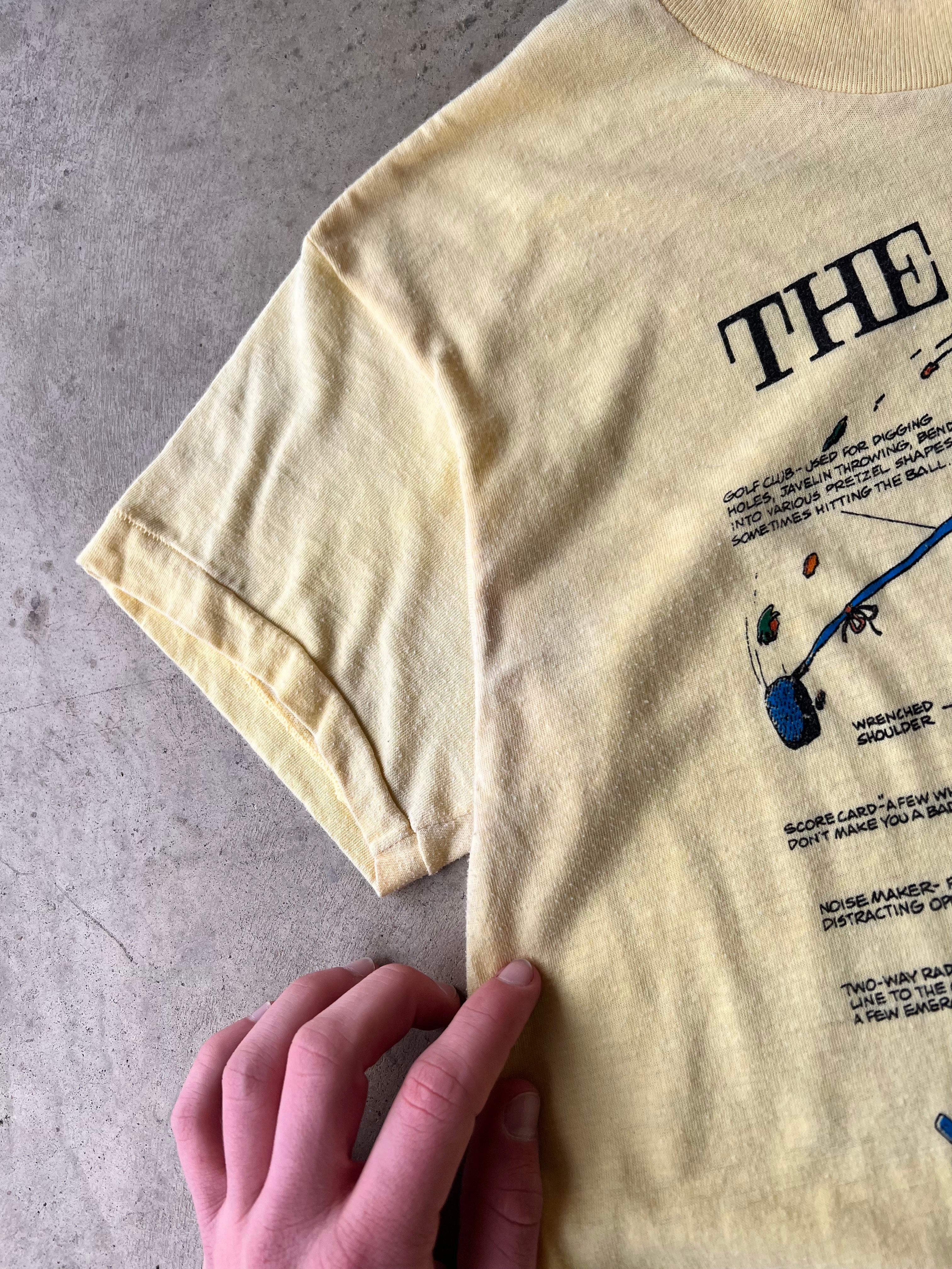 Vintage 1980s Yellow Funny Golfer T-Shirt - (L)