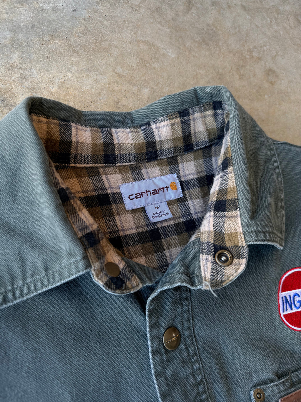 Vintage 2000s Green Carhartt Buttoned Jacket - (M)