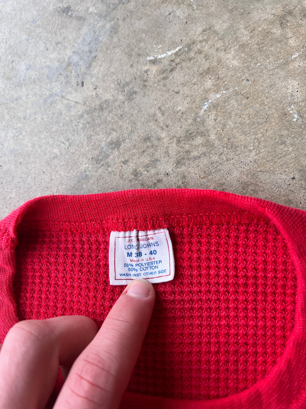 Vintage 1980s Red Thermal - (M)