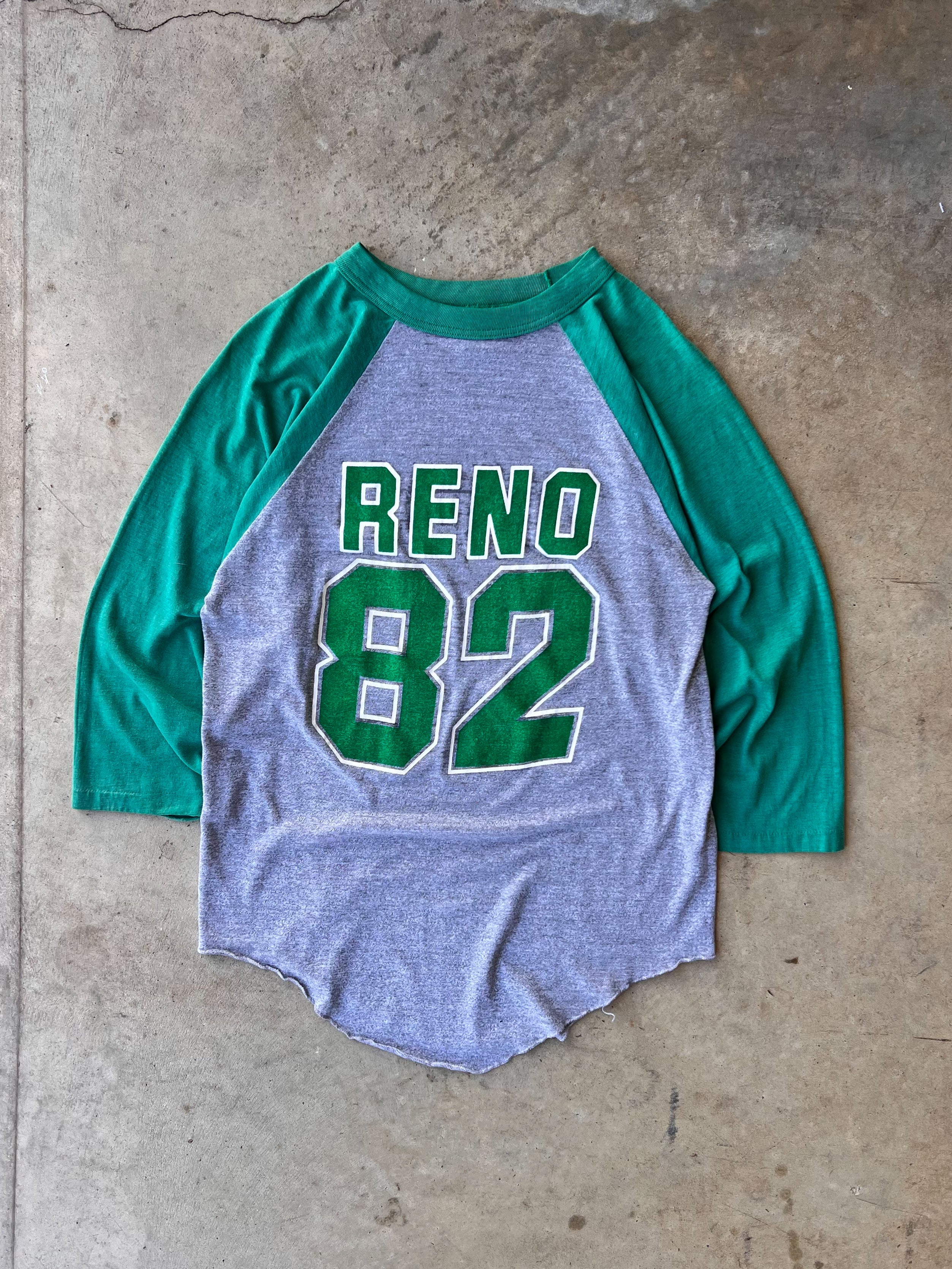 Vintage 1987 Two Tone Raglan Graphic Shirt - (M)