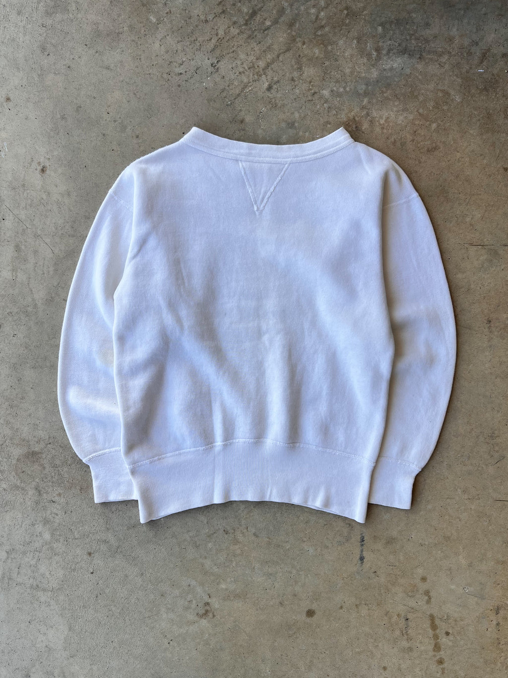 Vintage 1950s White Sweatshirt Single V - (S)