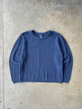 Vintage 1990s Blue Roll Neck Sweater - (M)