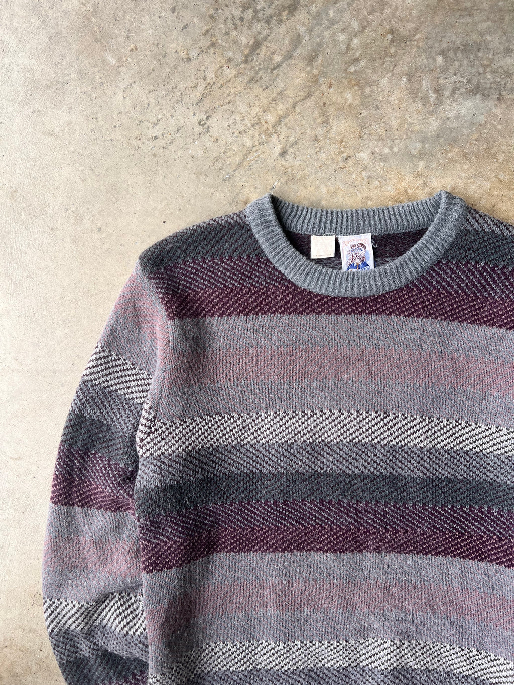 Vintage Kennington Striped Wool Sweater - (L)