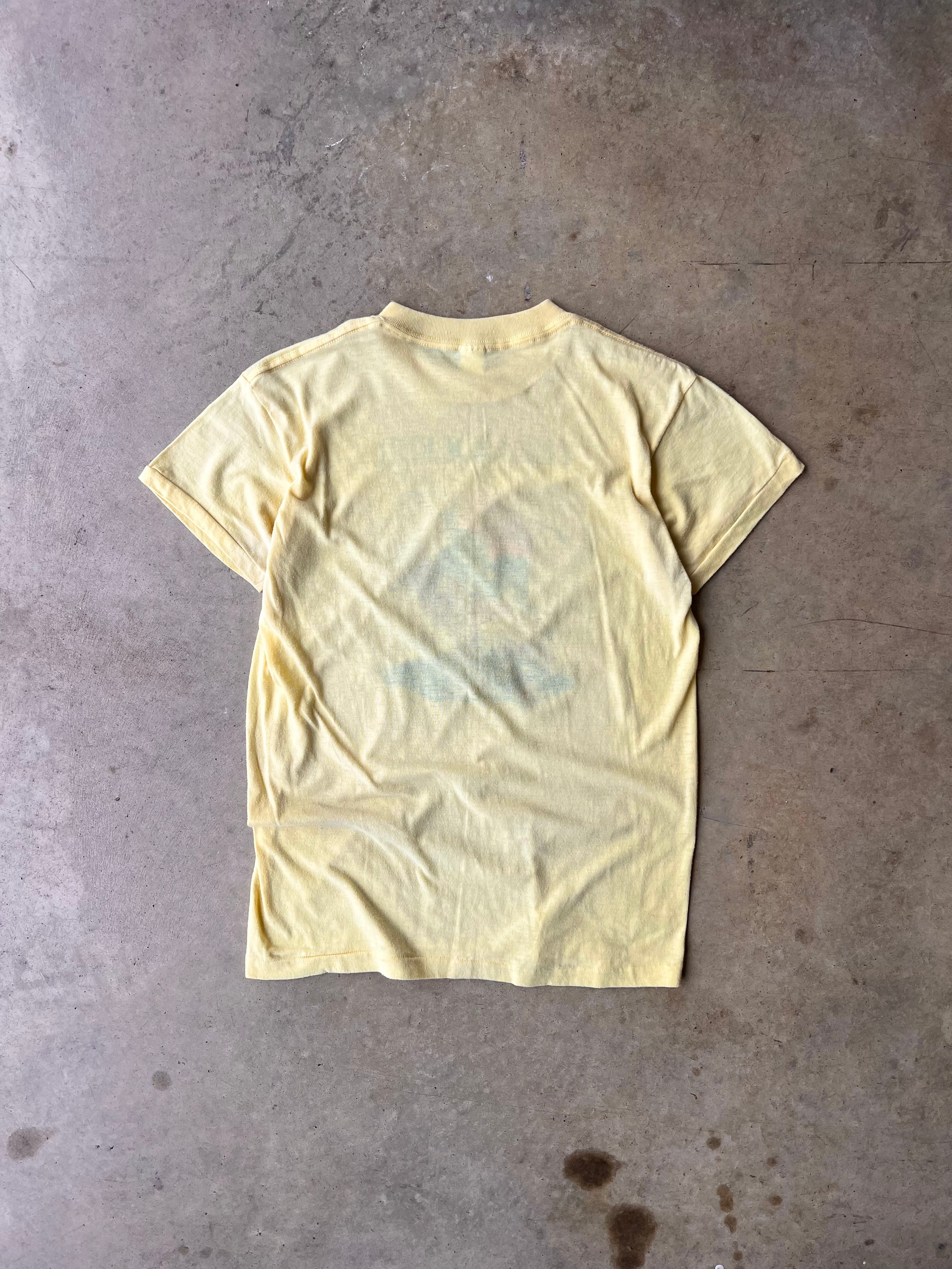 Vintage 1980s Yellow Funny Golfer T-Shirt - (L)