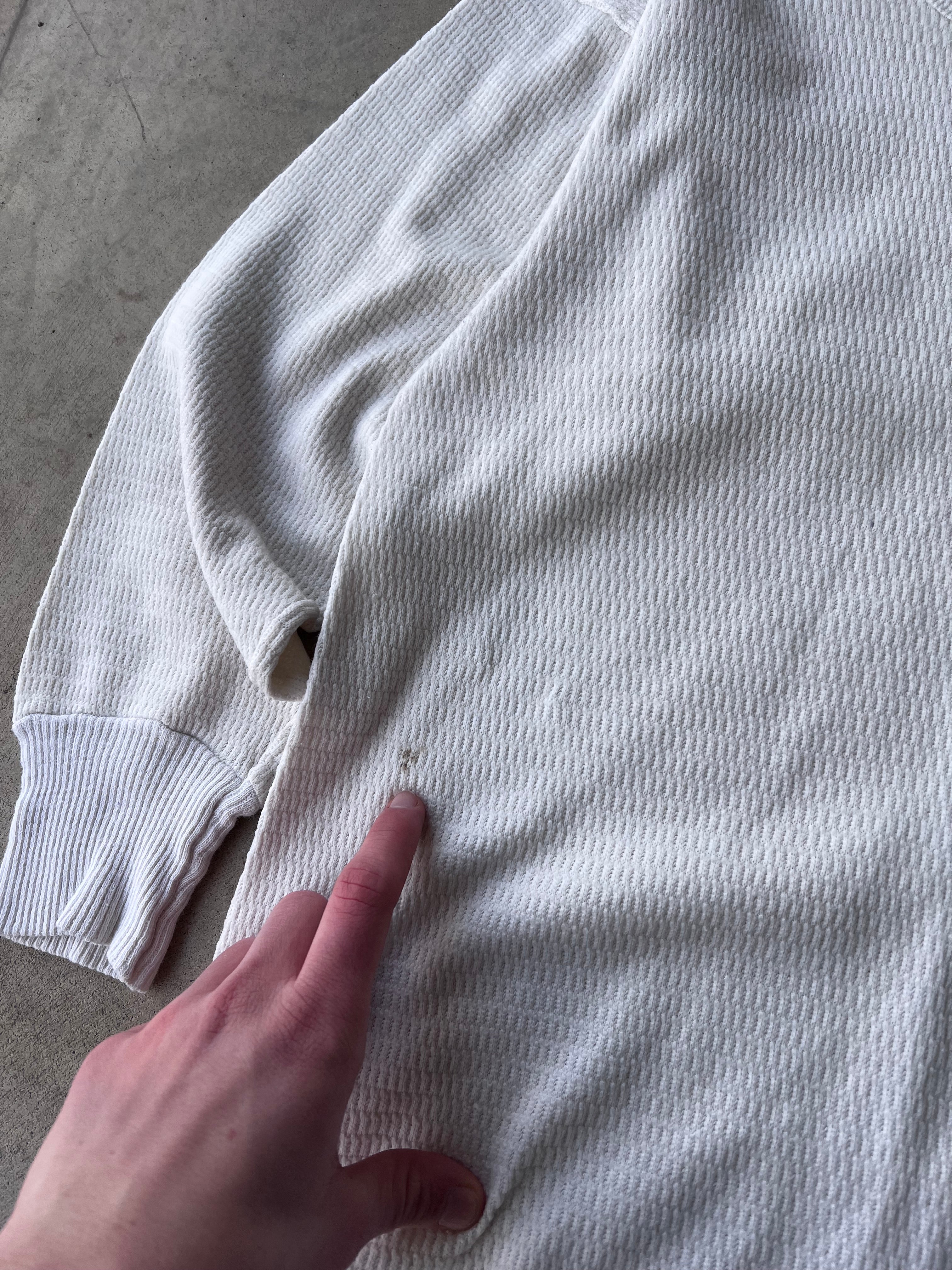 Vintage 1970s Hanes White Thermal - (L)