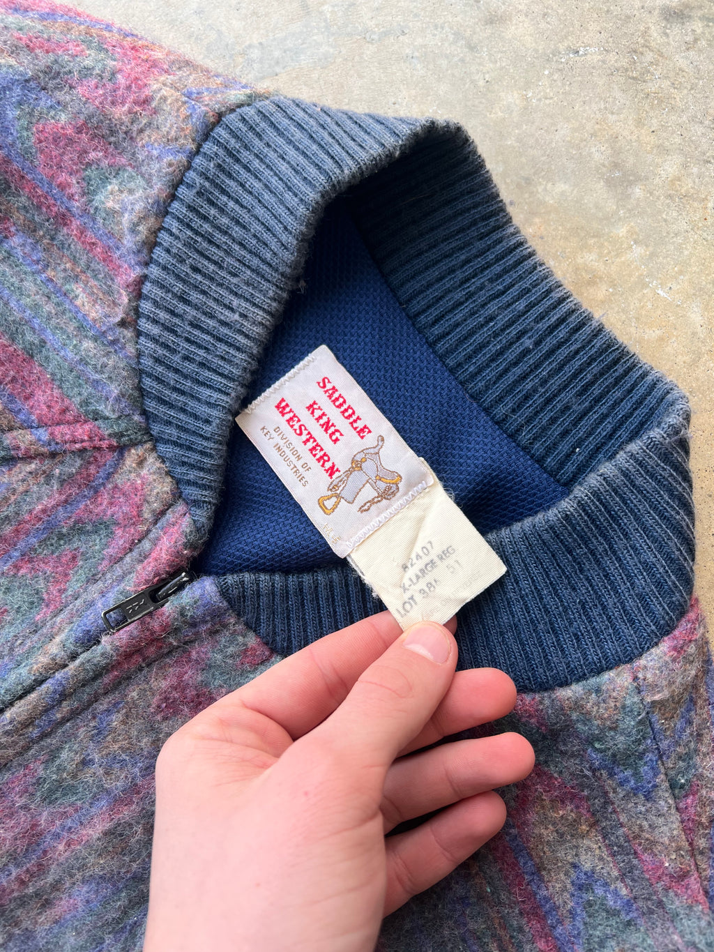 Vintage Aztec Patterned Jacket - (XL)