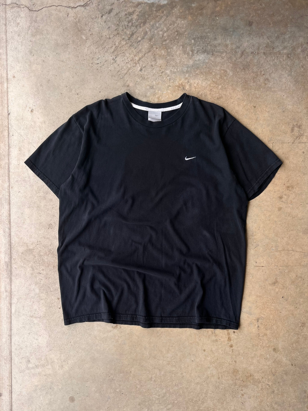 Vintage 00s Black Nike Side Check T-Shirt - (2XL)