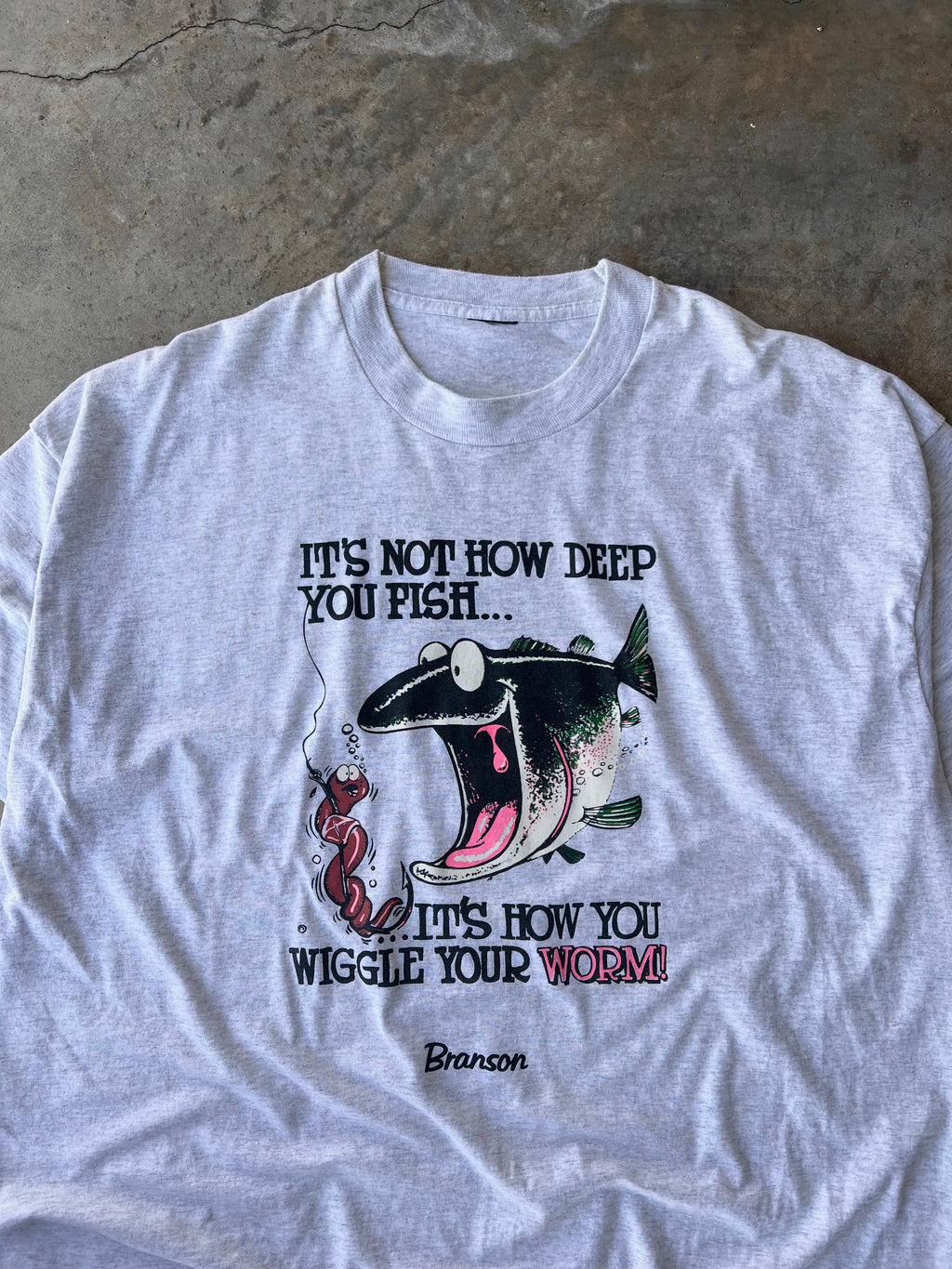 Vintage 1990s Funny Fish T-Shirt - (2XL)