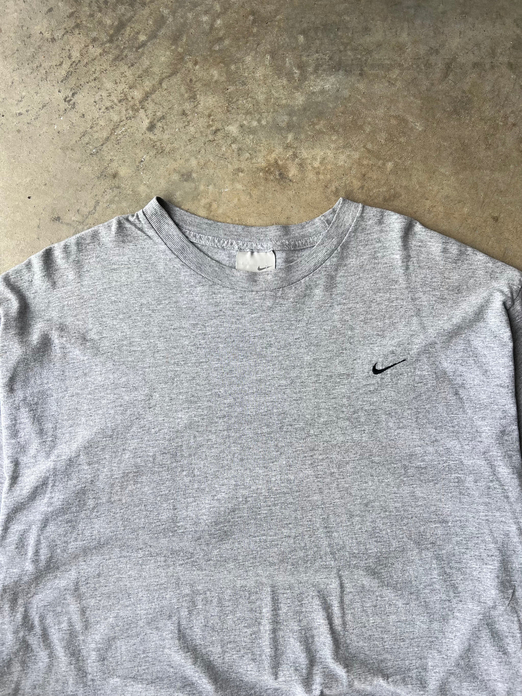 Vintage 00s Grey Nike Side Check T-Shirt - (XL)