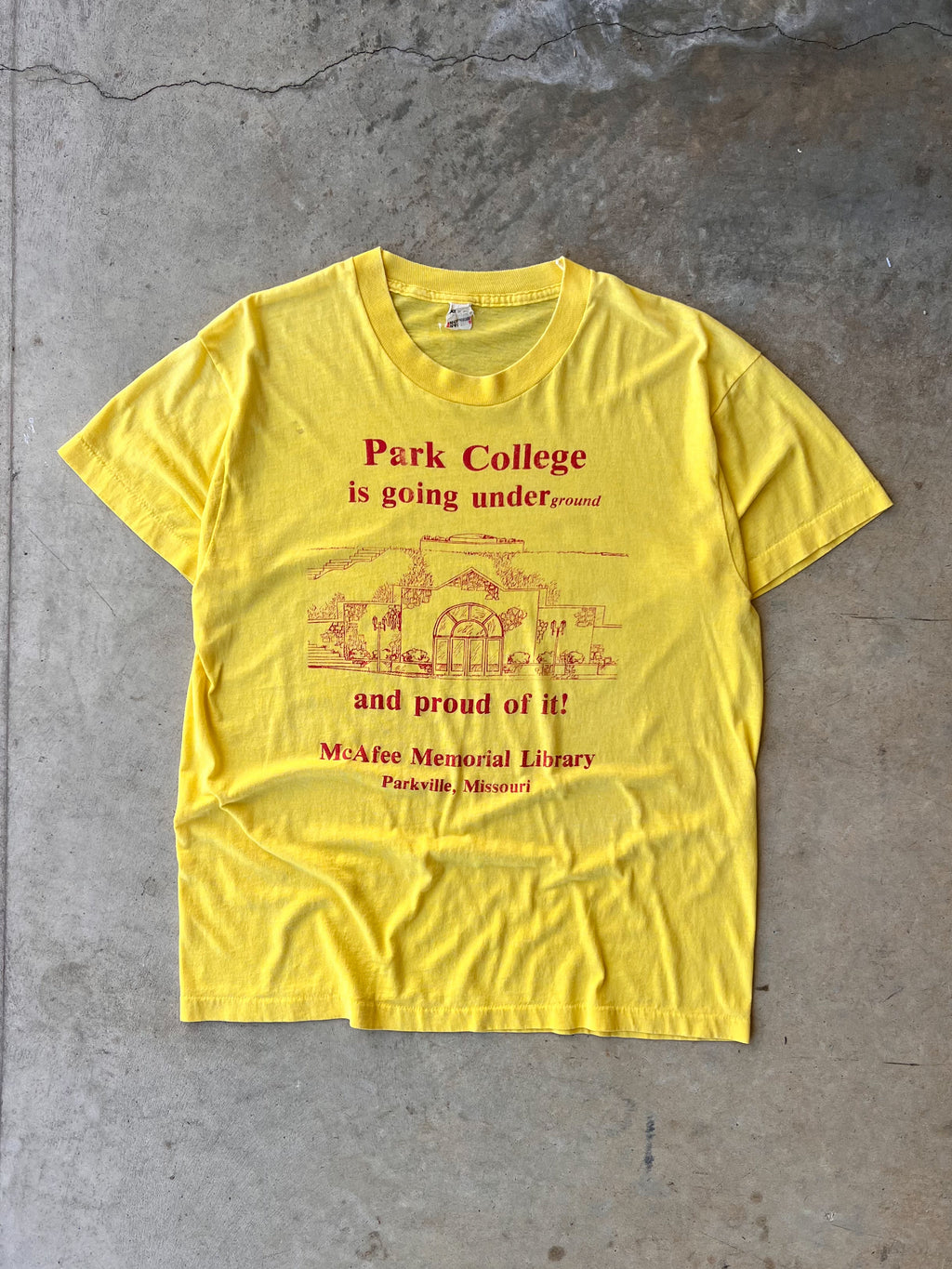 Vintage 1980s Graphic Park College T-Shirt - (XL)