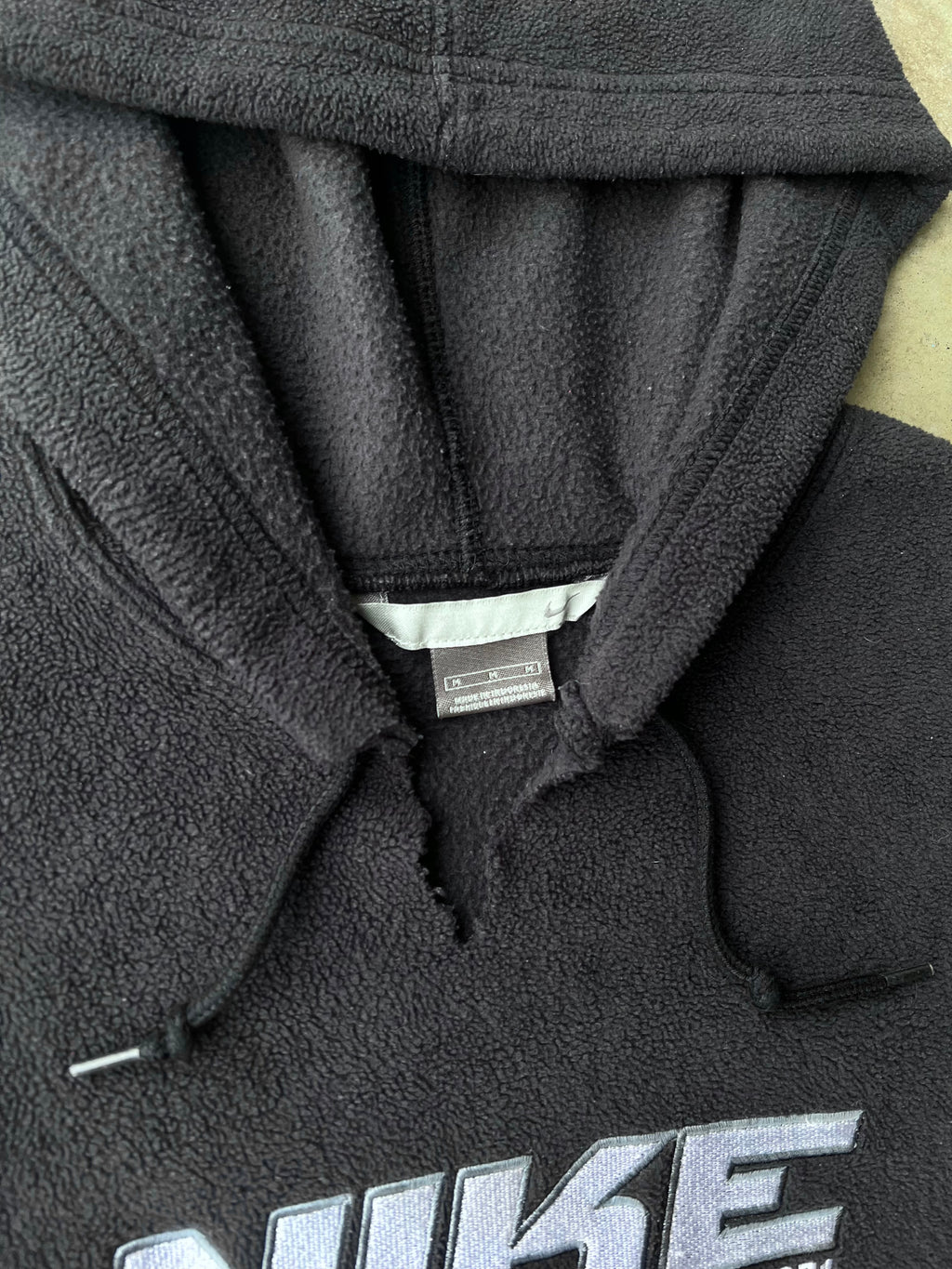 Vintage 00s Nike Black Fleece Center Swoosh Hoodie - (M)