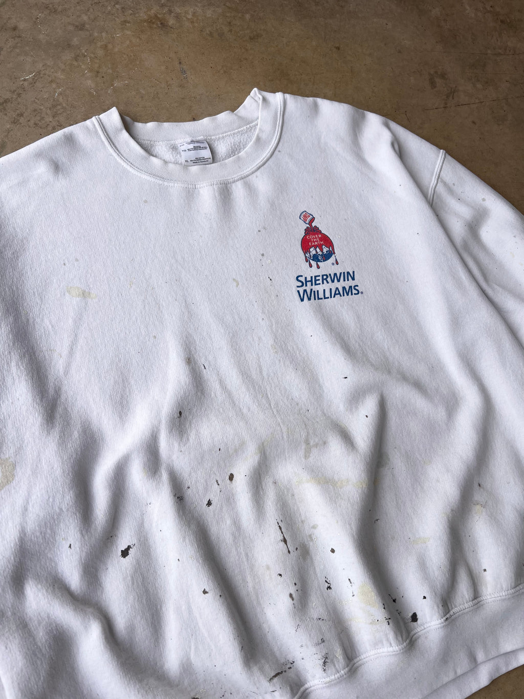 Vintage 00s Paint Distressed Sherwin Williams Sweatshirt - (XL)