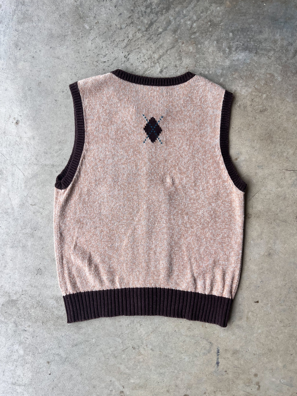Vintage Zip-Up Sweater Vest Earth Tone - (M)