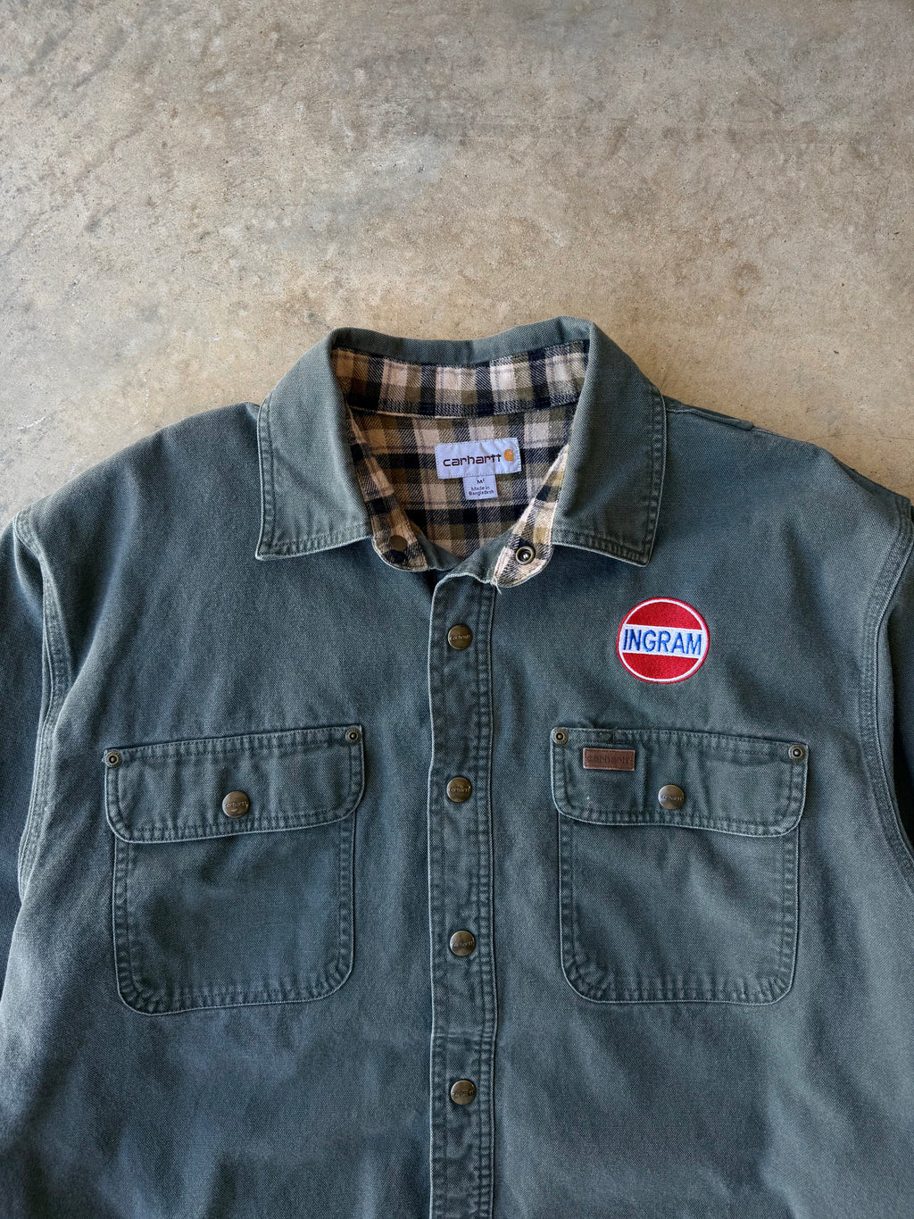 Vintage 2000s Green Carhartt Buttoned Jacket - (M)