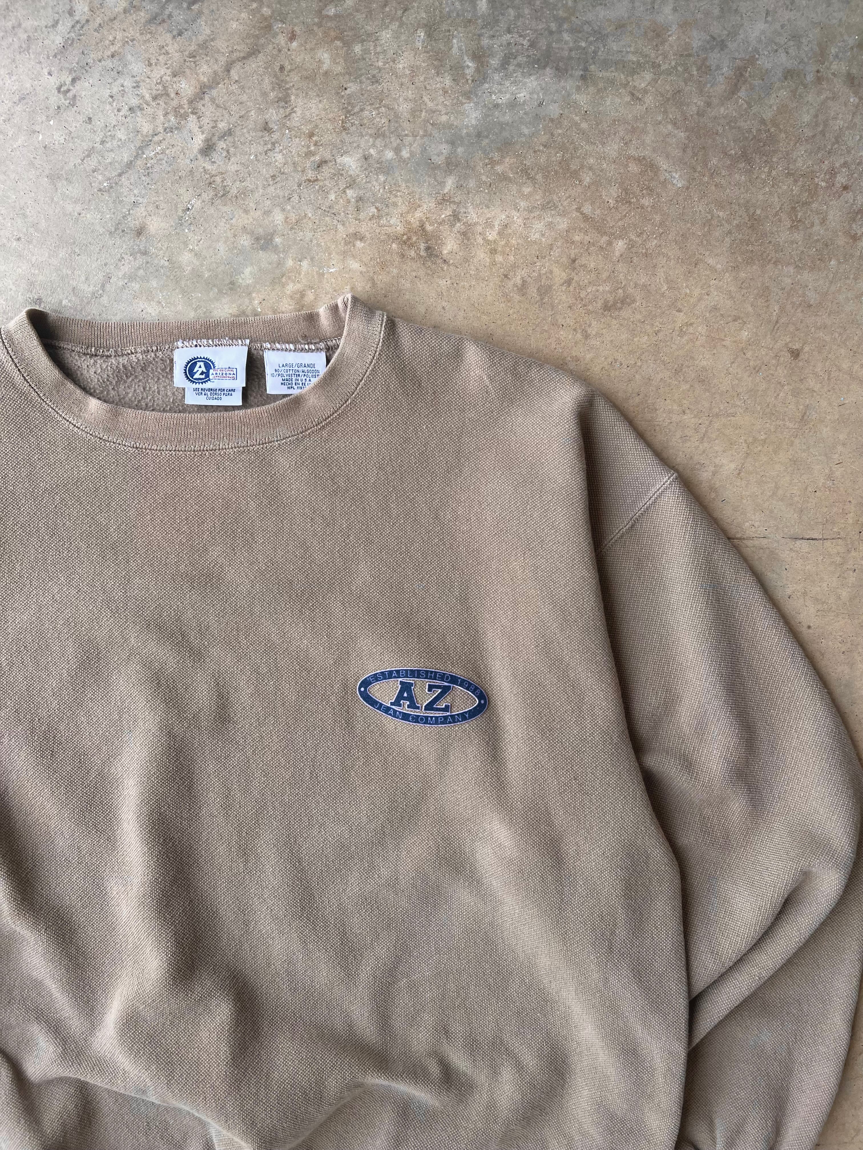Vintage 1990s Arizona Jeans Tan Sweatshirt - (L)