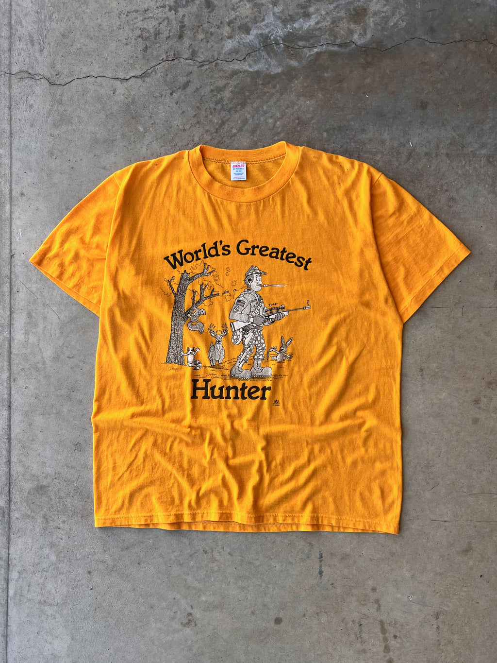 Vintage 1980s Funny Hunting Graphic T-Shirt - (XL)