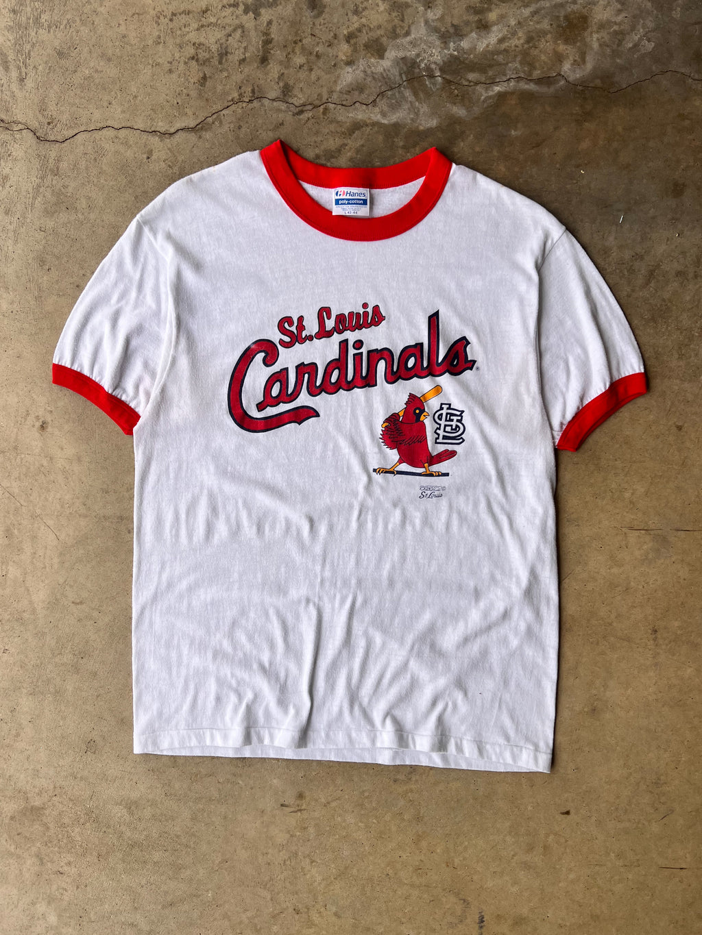 Vintage 1980s St. Louis Cardinals Ringer T-Shirt - (L)