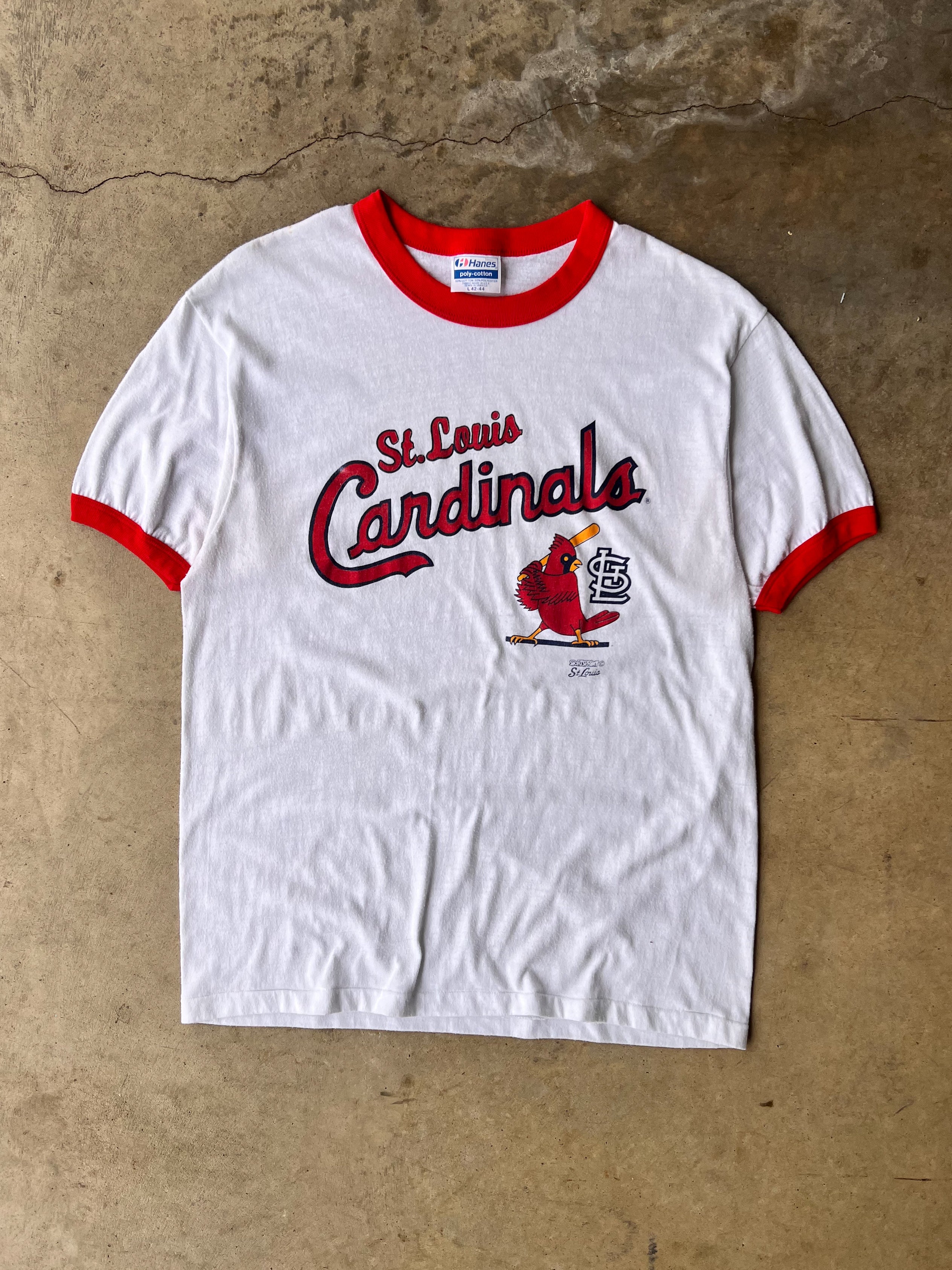Vintage 1980s St. Louis Cardinals Ringer T-Shirt - (L)