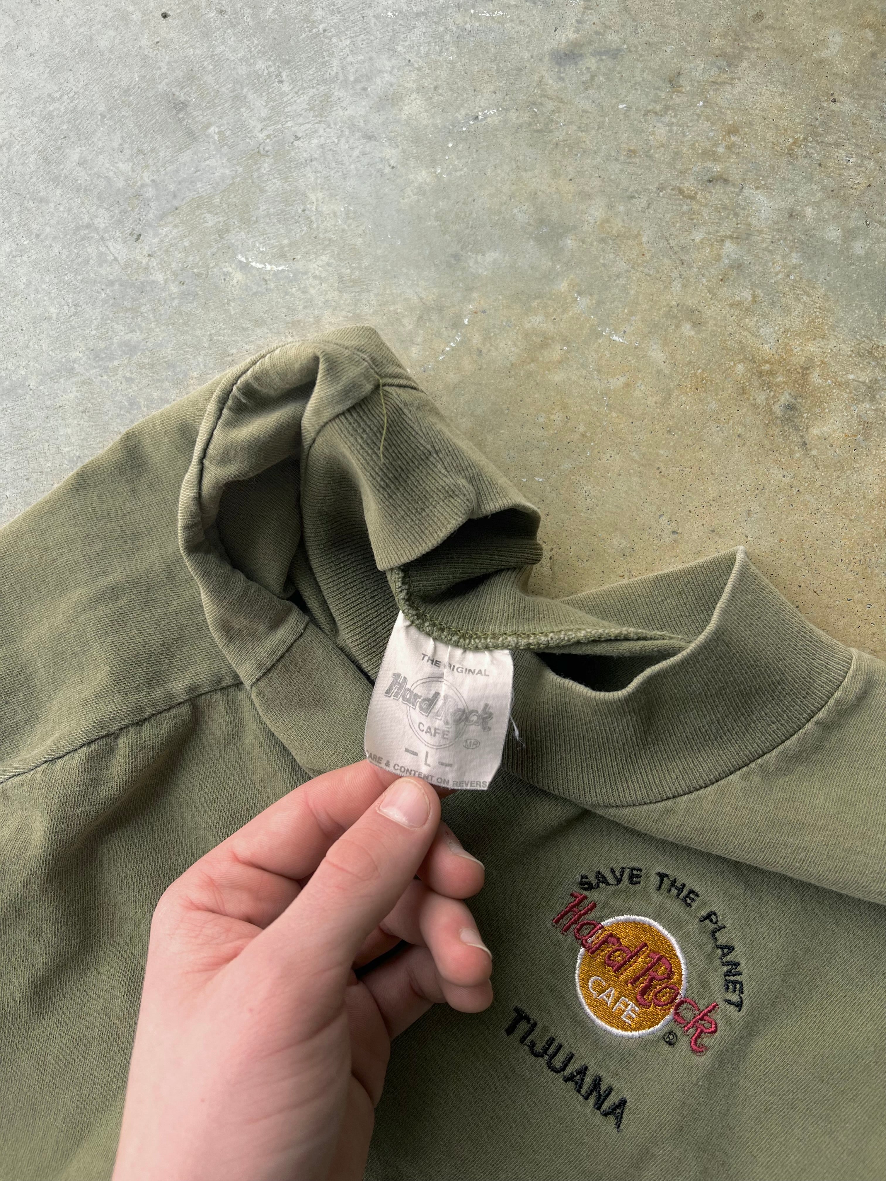 Vintage 1990s Faded Hard Rock Cafe Long Sleeve Shirt - (L)