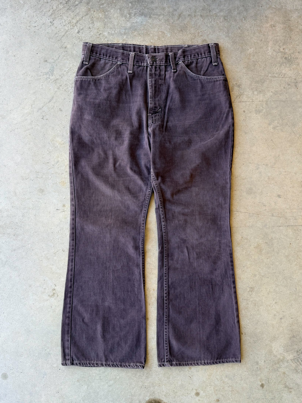 Vintage 1970s Brown Bellbottom Pants - (34)