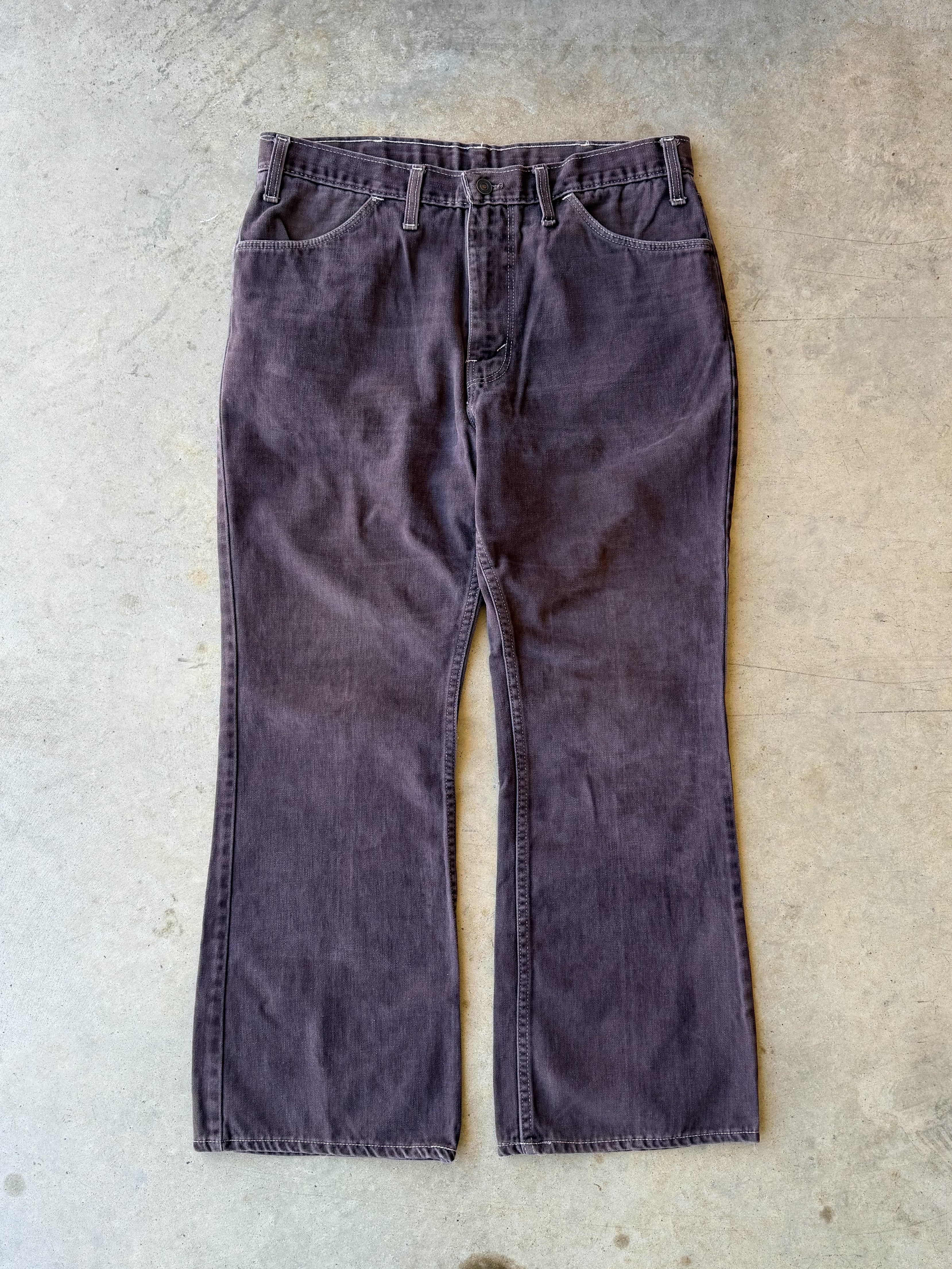 Vintage 1970s Brown Bellbottom Pants - (34)