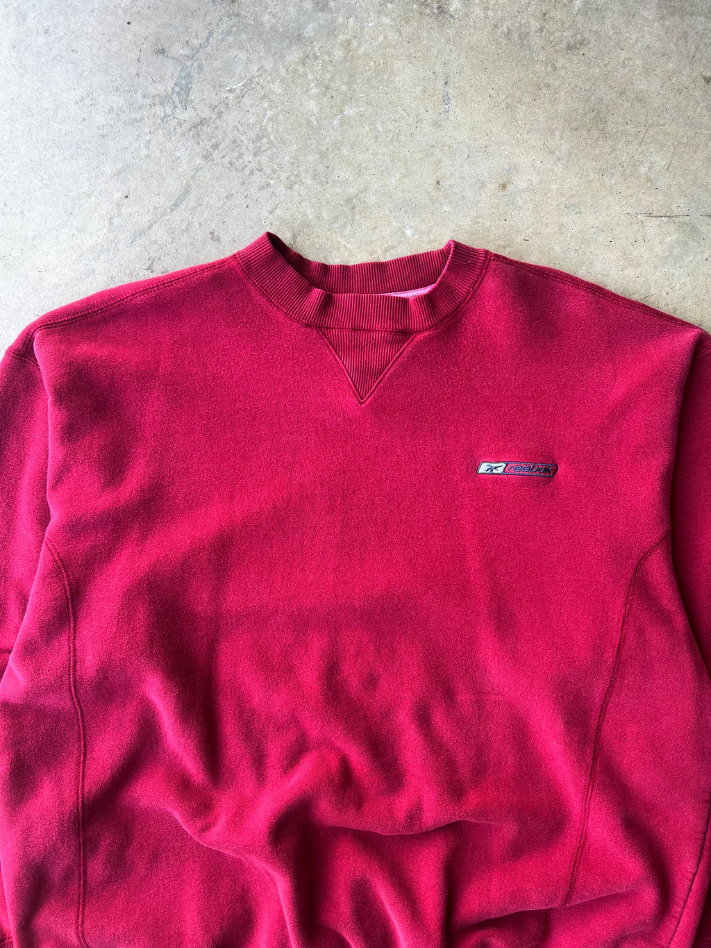 Vintage 2000s Burgundy Reebok Embroidered Sweatshirt - (XL)