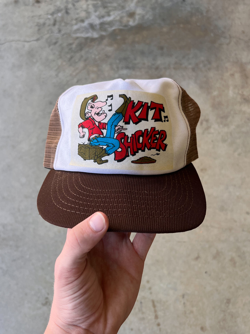 Vintage 1980s Funny Graphic Trucker Hat - (OS)