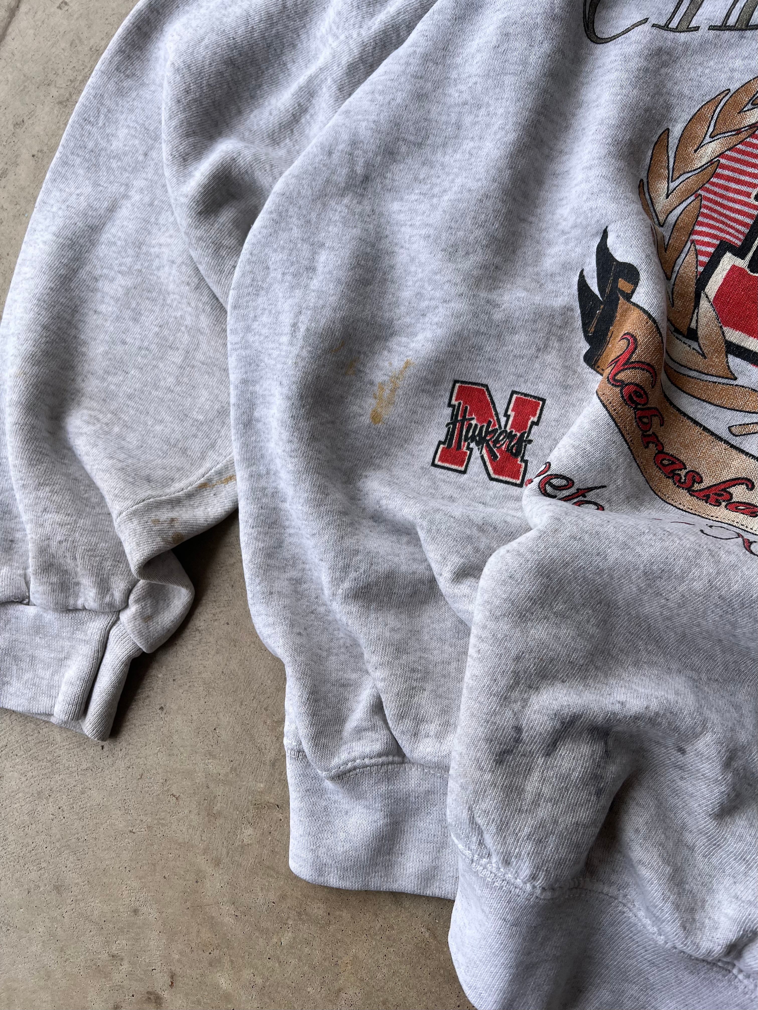 Vintage 1995 Distressed Nebraska Cornhusker Sweatshirt - (2XL)