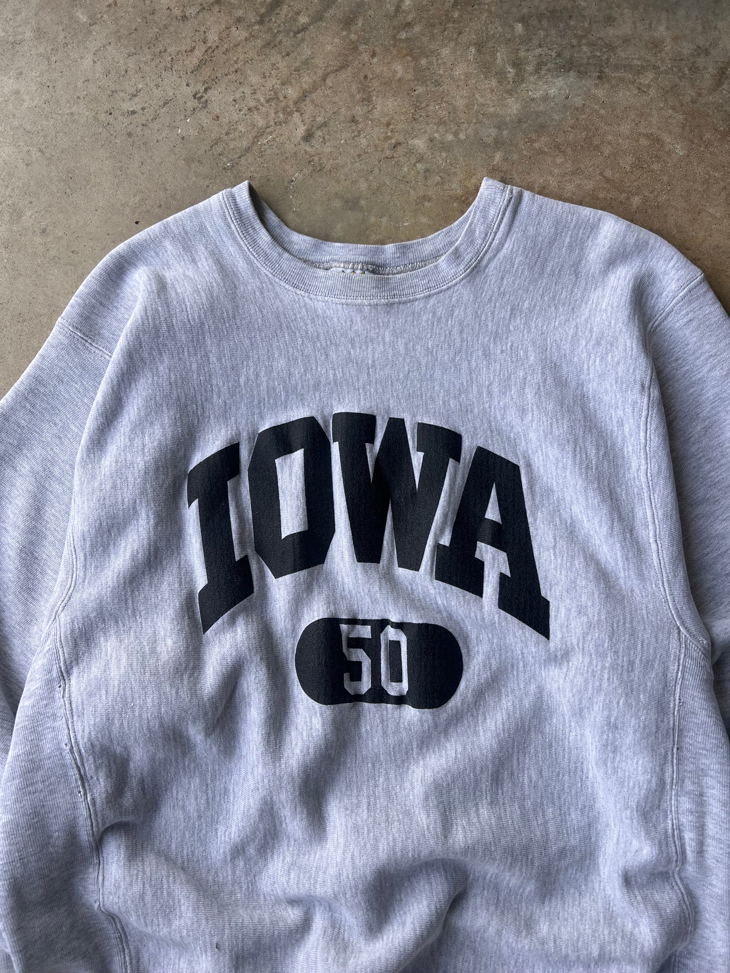 Vintage 1980s Iowa Reverse Weave - (L)