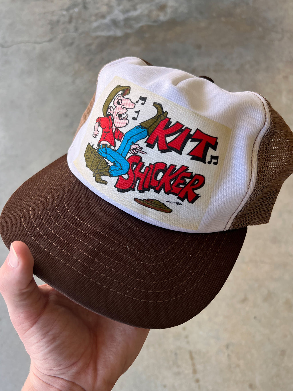 Vintage 1980s Funny Graphic Trucker Hat - (OS)