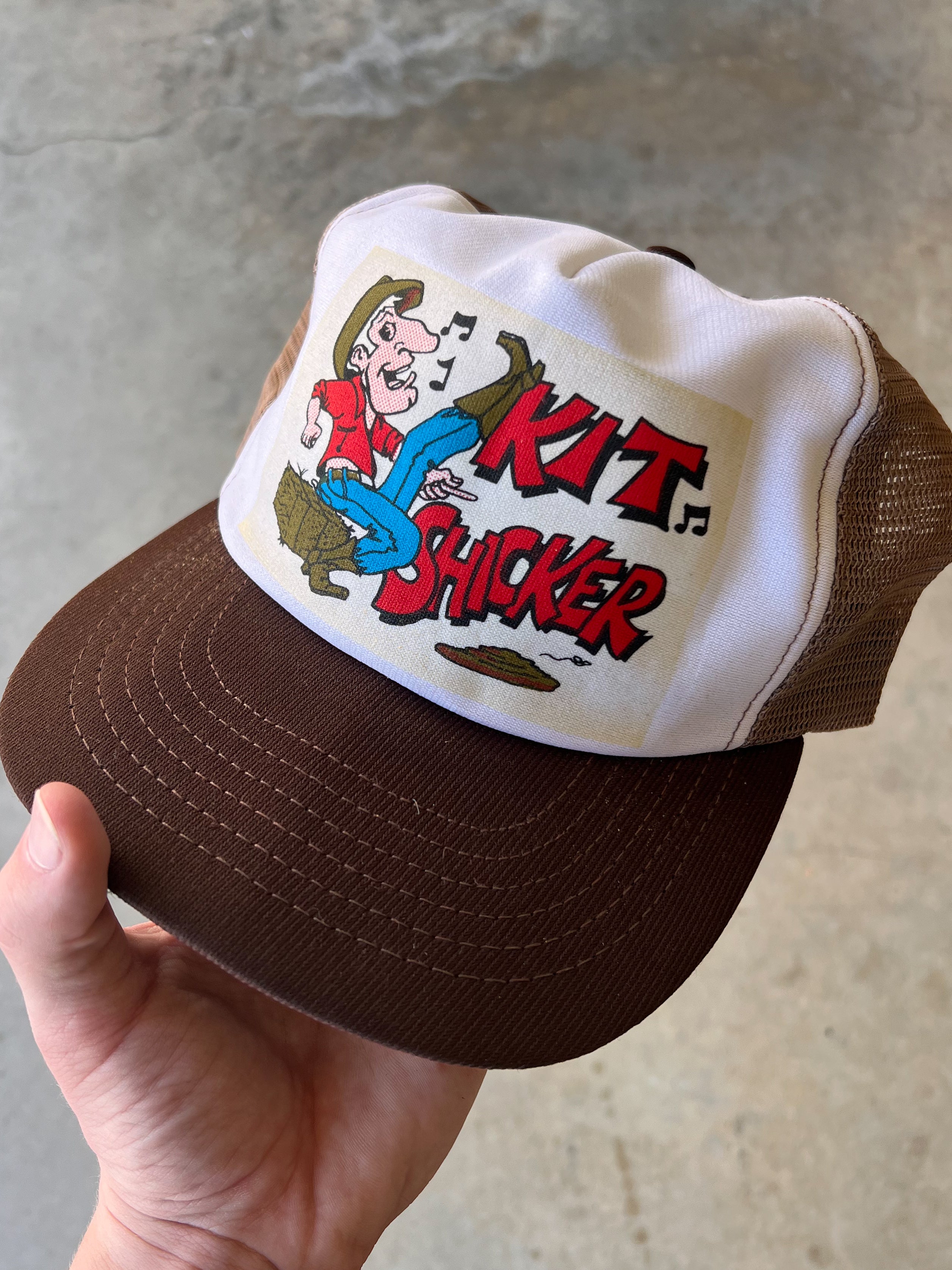 Vintage 1980s Funny Graphic Trucker Hat - (OS)