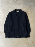 Vintage 1950s Black Wool Cardigan - (S)