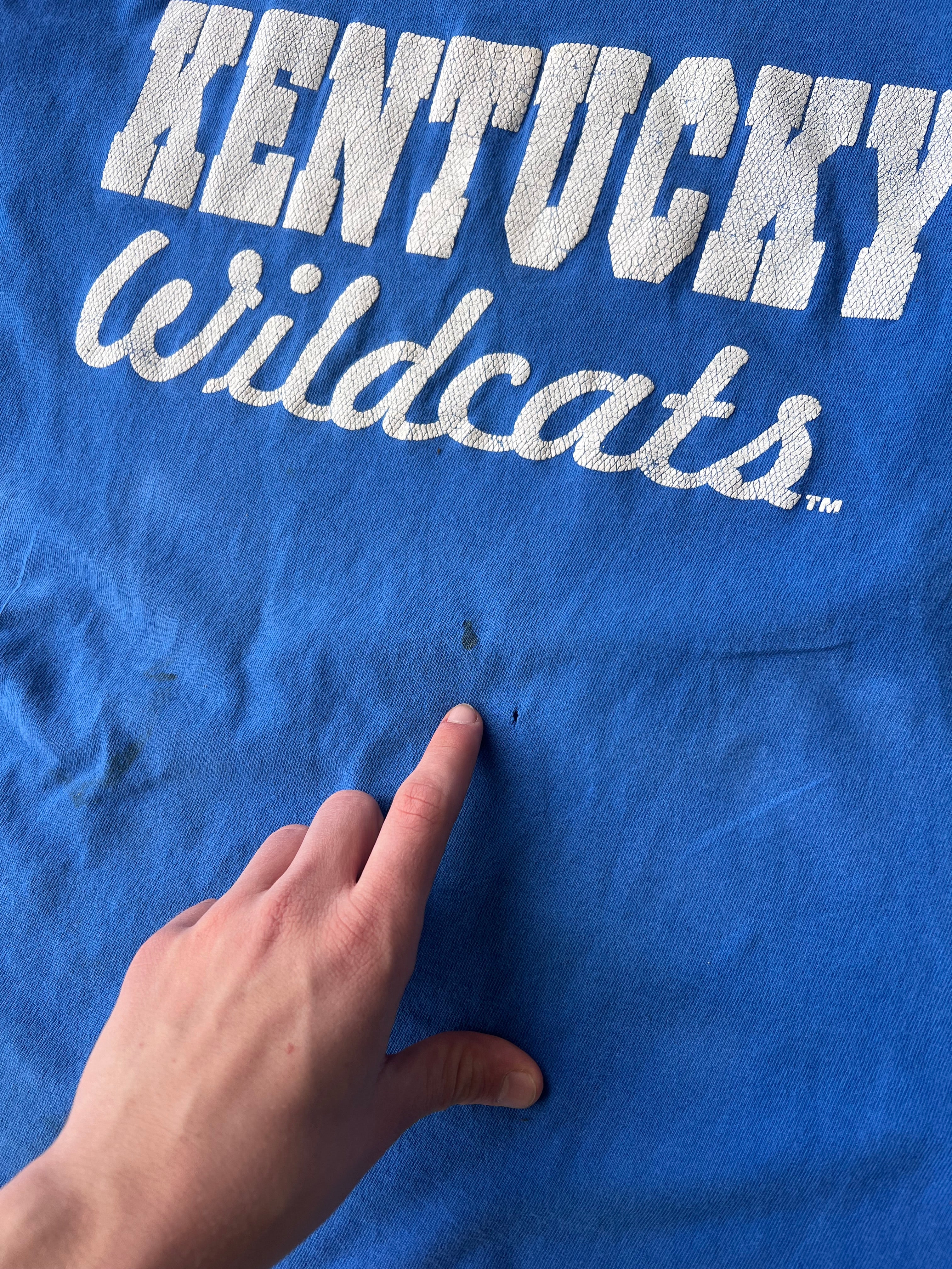 Vintage 90s Kentucky Wildcats Graphic T-Shirt - (L)