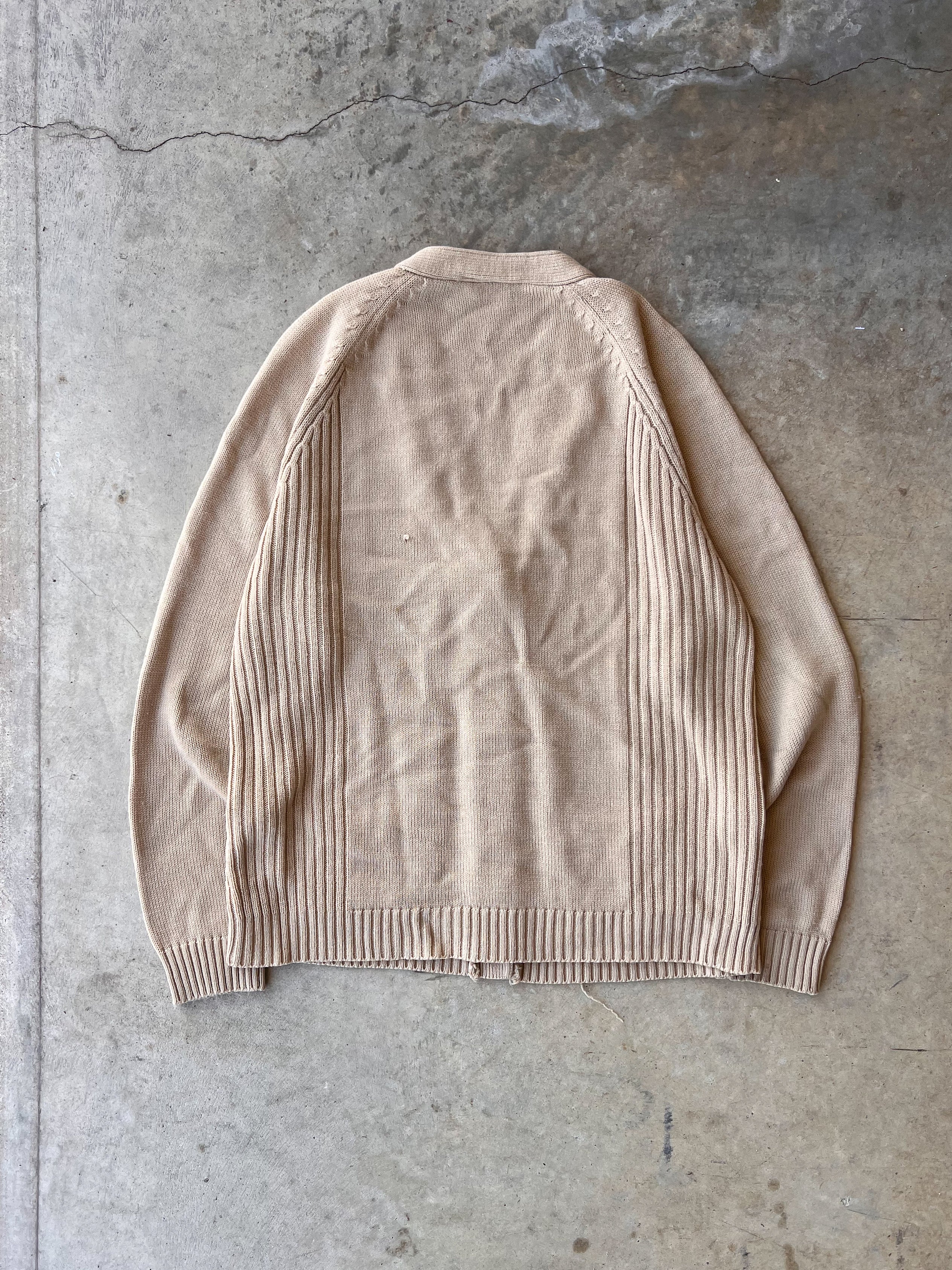 Vintage Tan Buttoned Cardigan - (M)