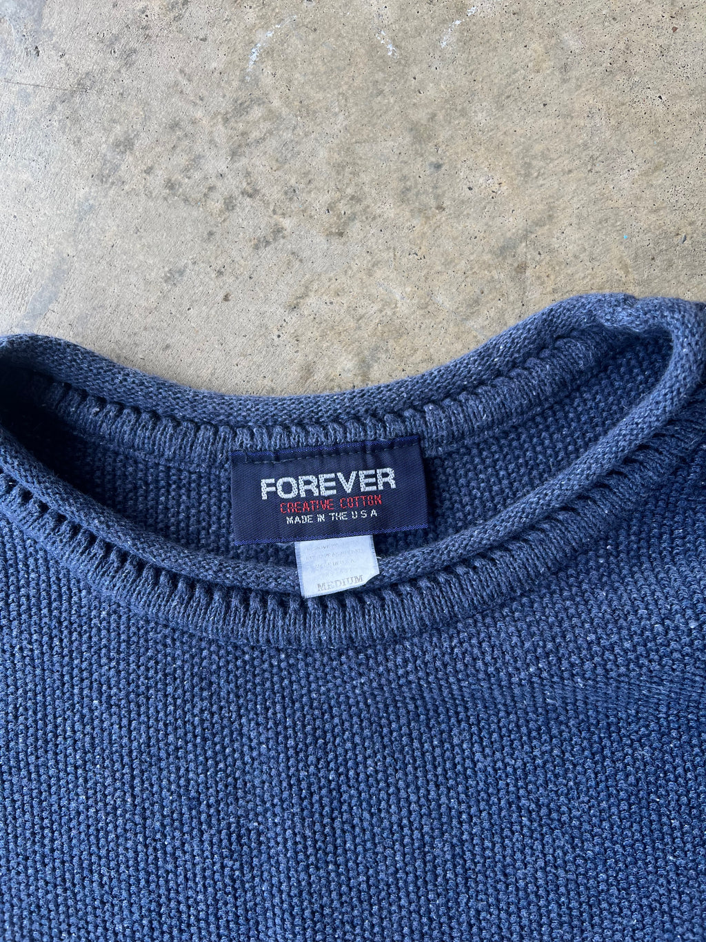 Vintage 1990s Blue Roll Neck Sweater - (M)