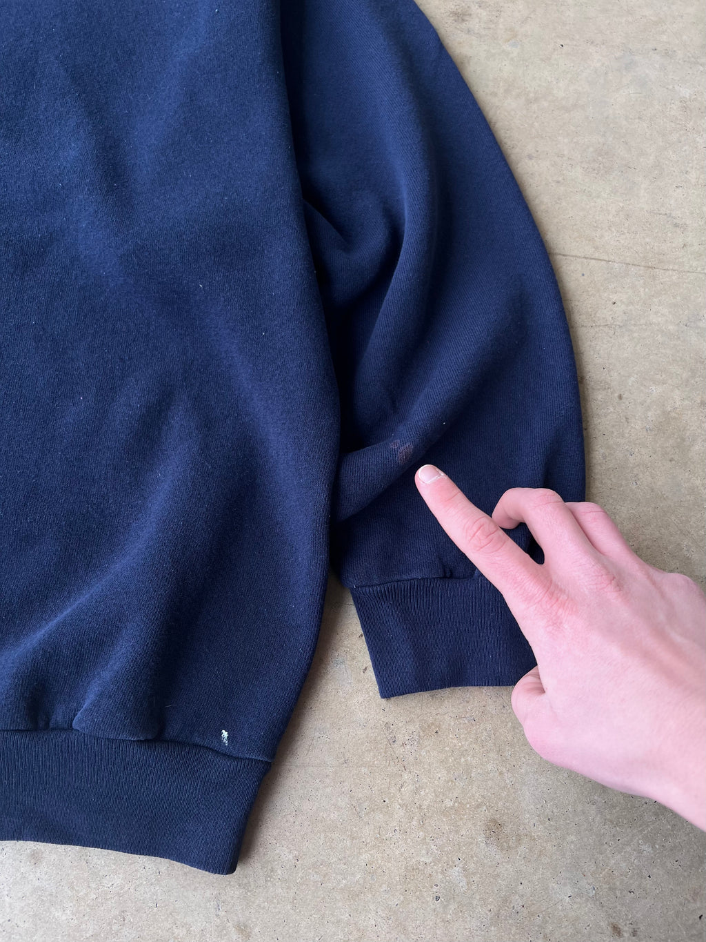 Vintage 1990s Navy Nike Embroidered Sweatshirt - (XL)