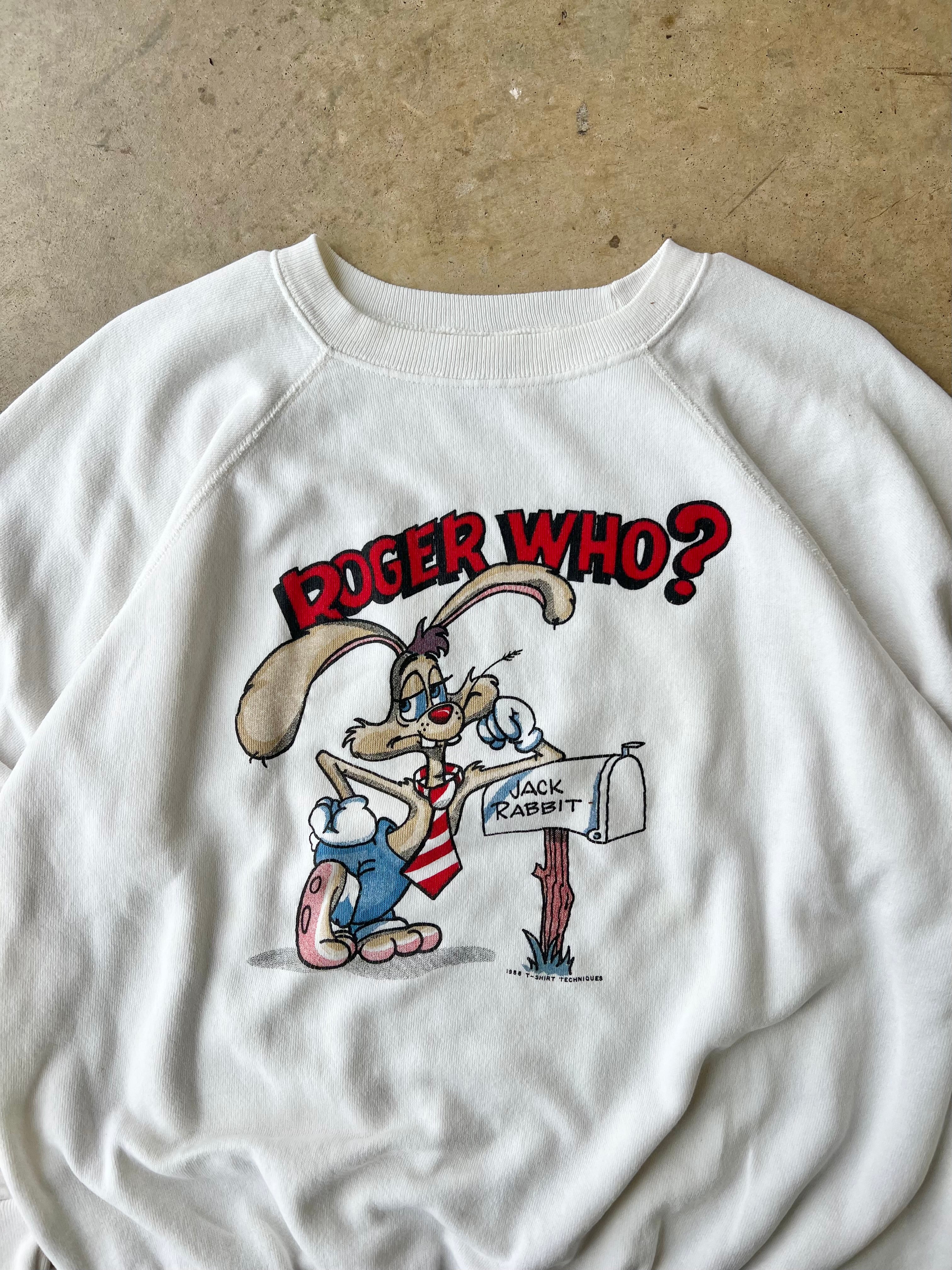 Vintage 1988 Roger Rabbit White Sweatshirt - (XL)