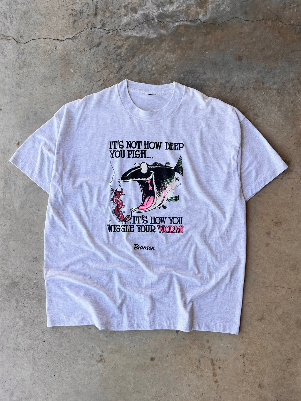 Vintage 1990s Funny Fish T-Shirt - (2XL)