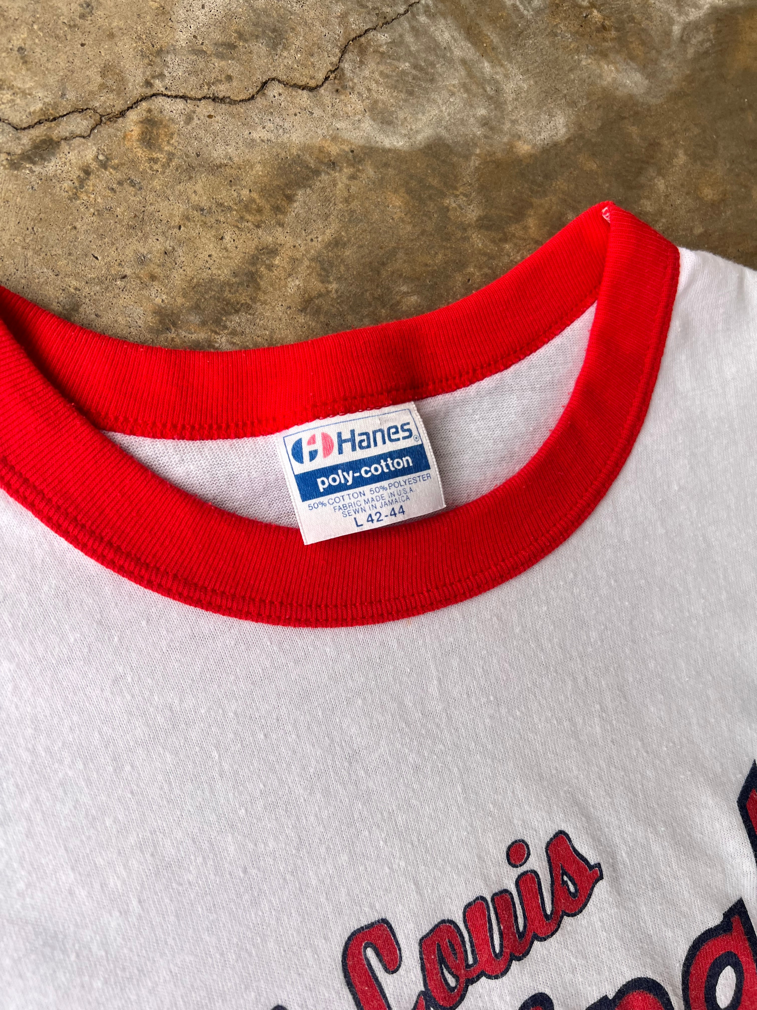 Vintage 1980s St. Louis Cardinals Ringer T-Shirt - (L)