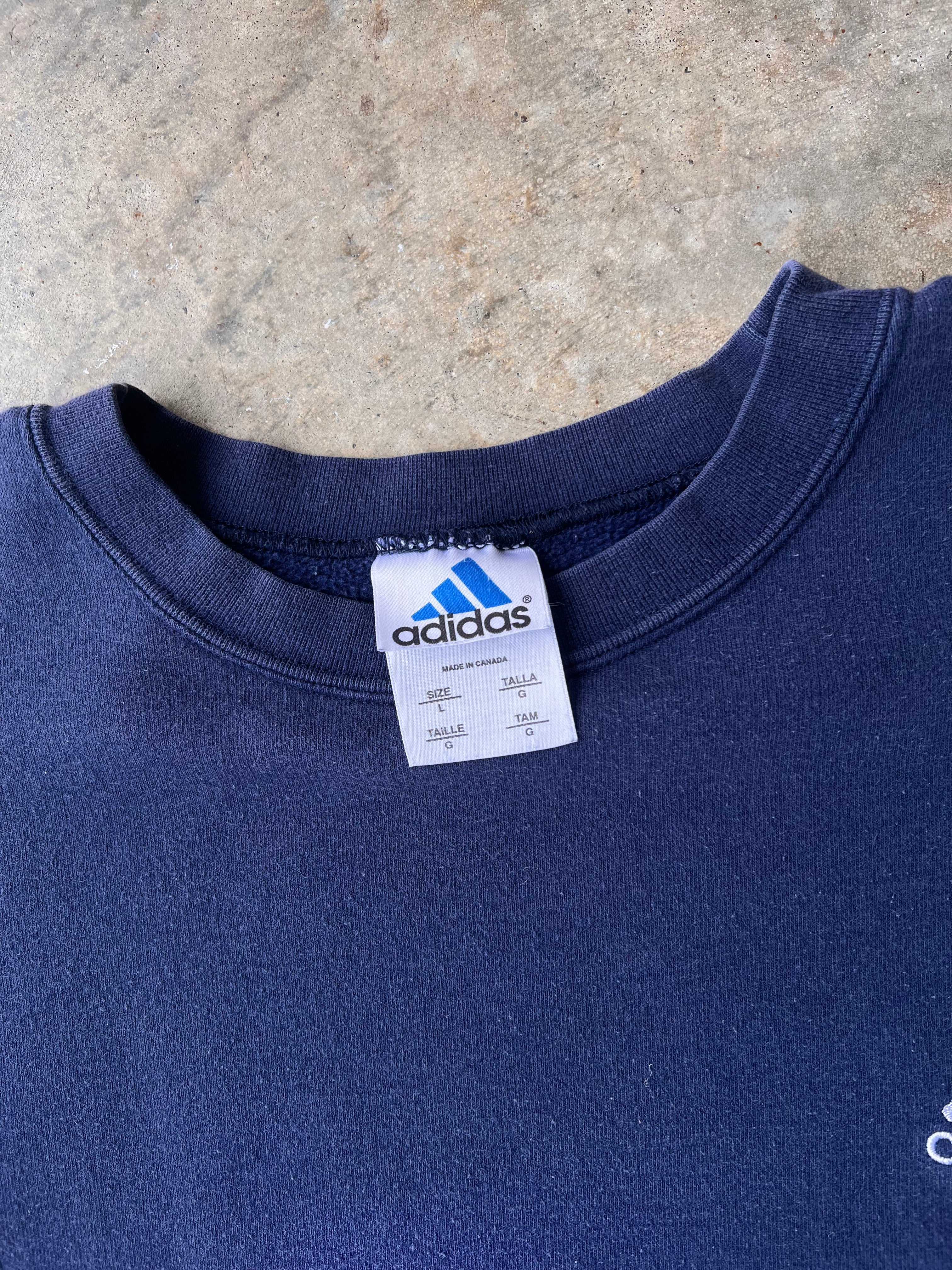 Vintage 2000s Adidas Navy Sweatshirt - (L)