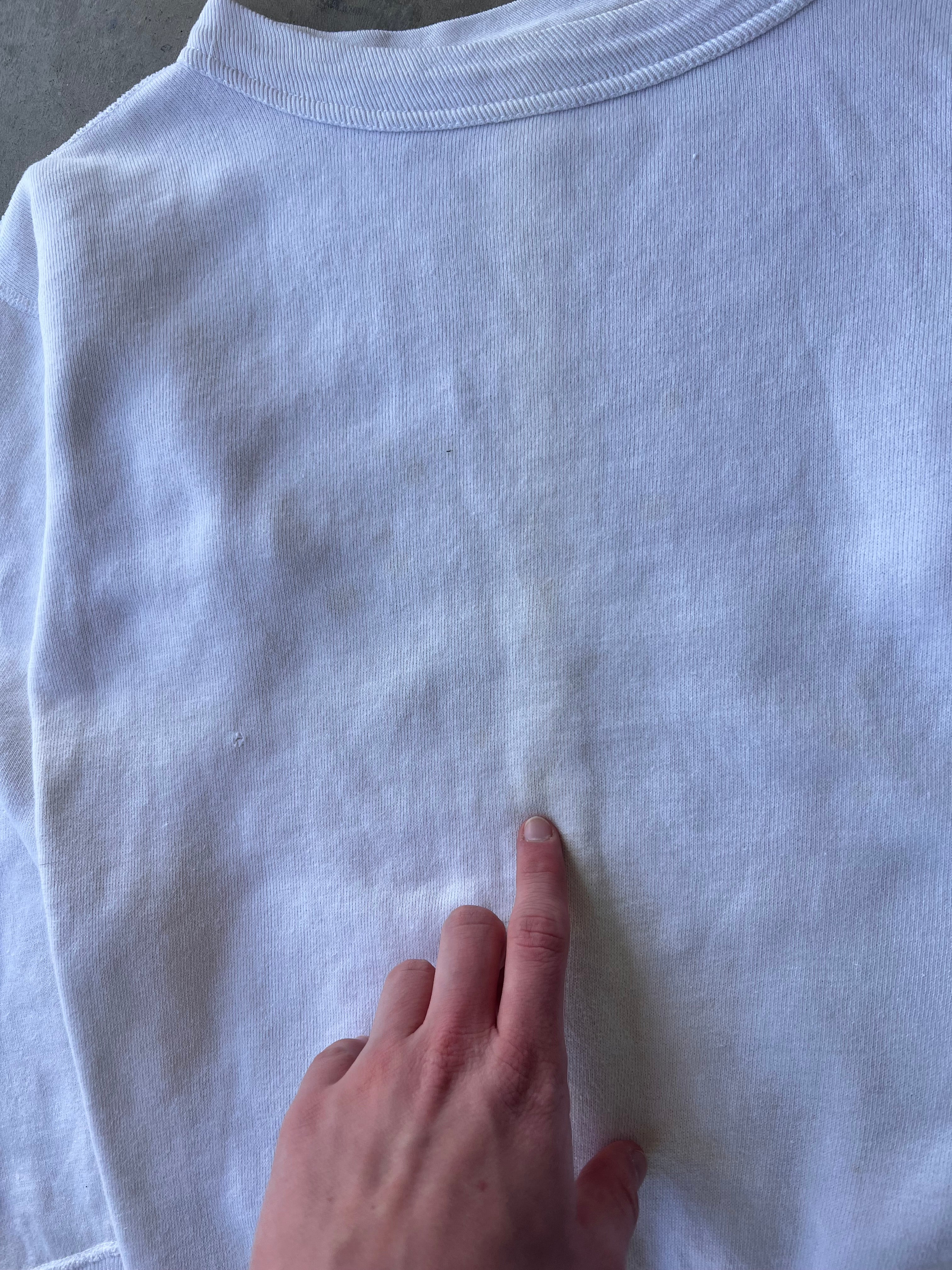 Vintage 1950s White Sweatshirt Single V - (S)