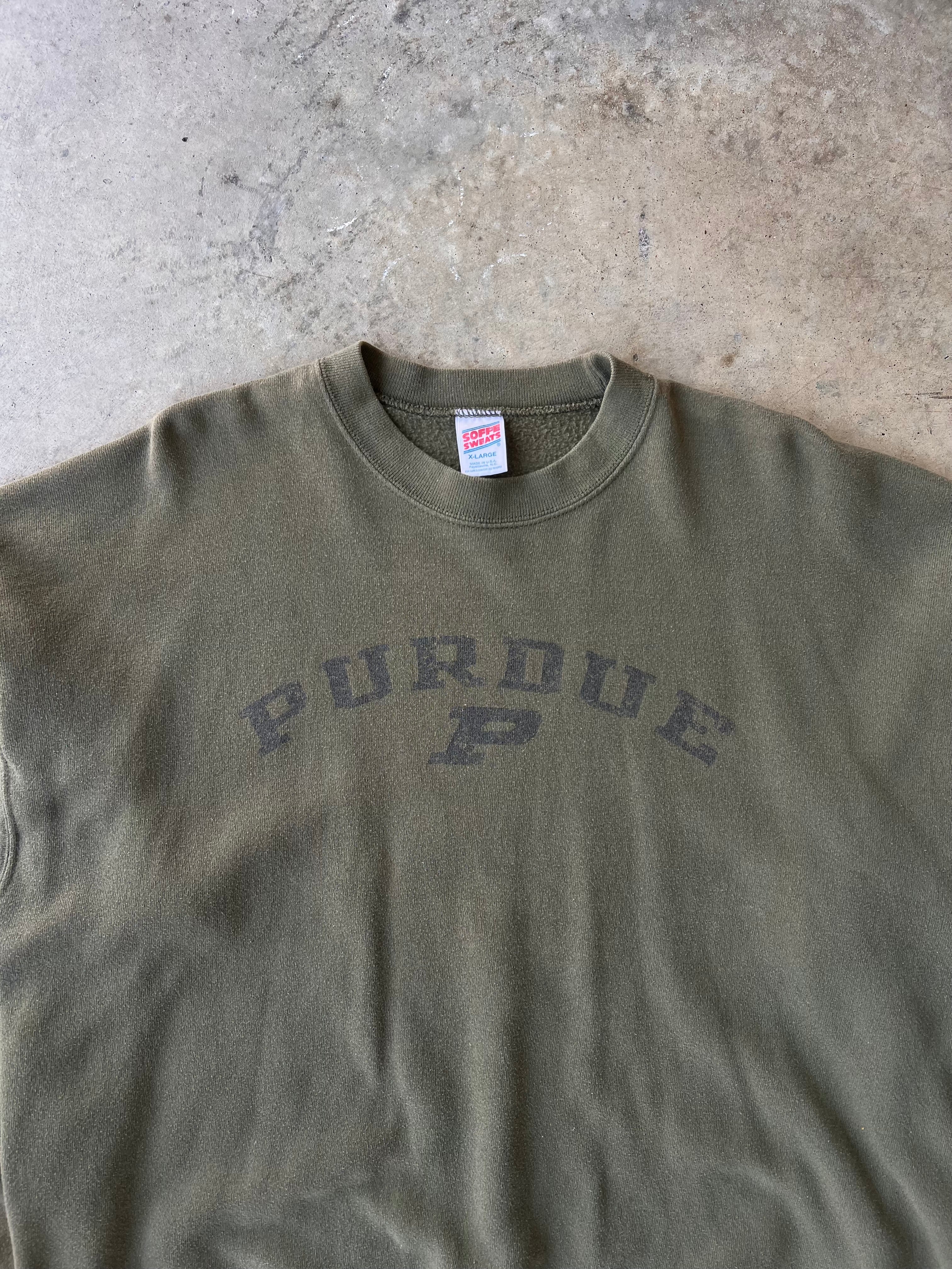 Vintage 1990s Purdue Forest Green Sweatshirt - (XL)