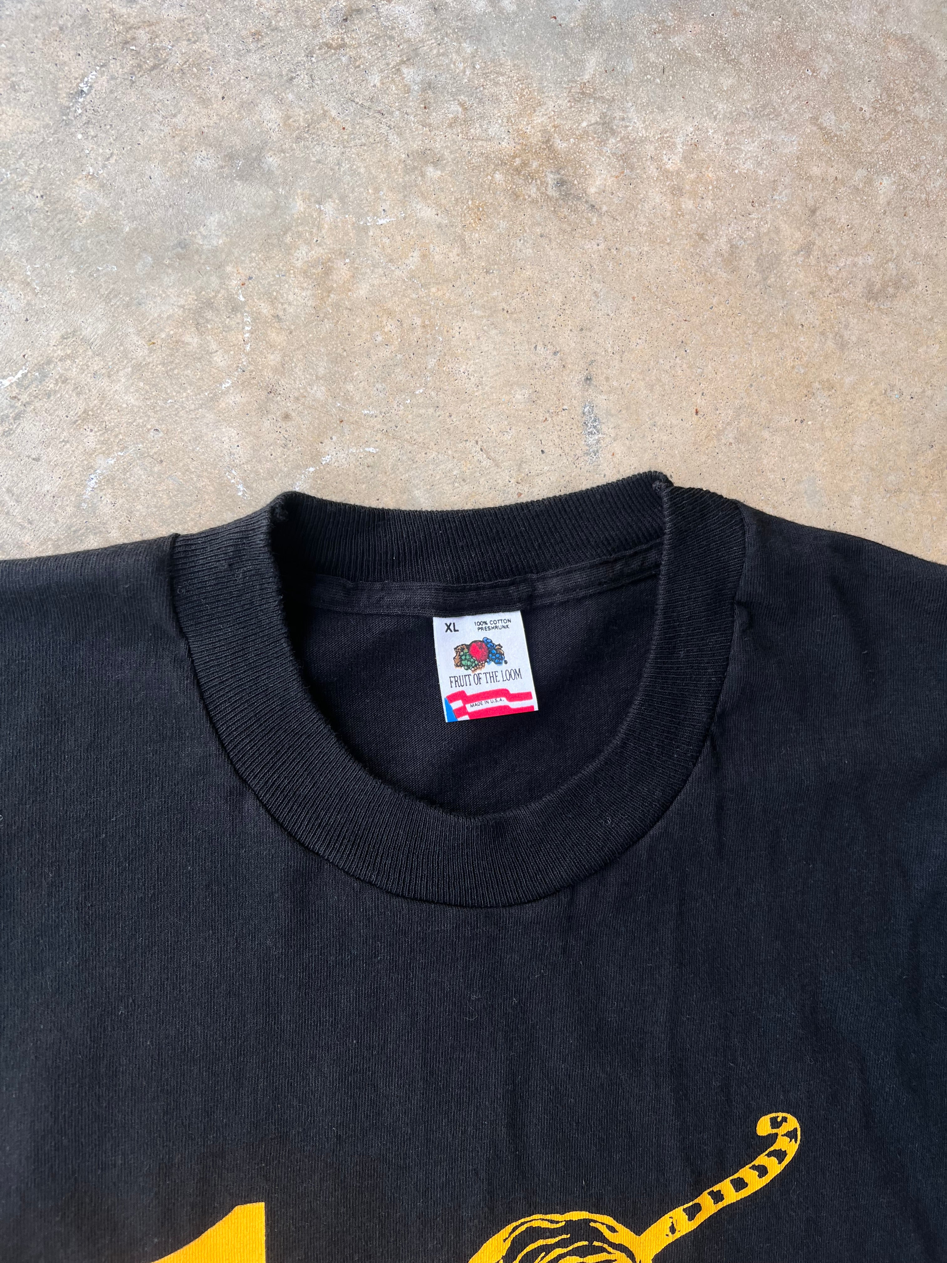 Vintage 1990s Mizzou Tigers Black T-Shirt - (XL)