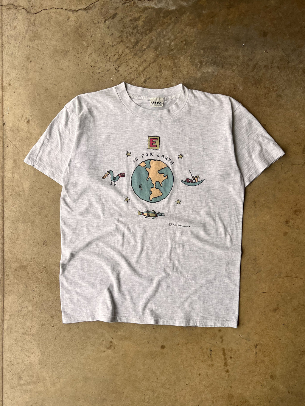 Vintage 1990s Earth Graphic T-Shirt - (XL)