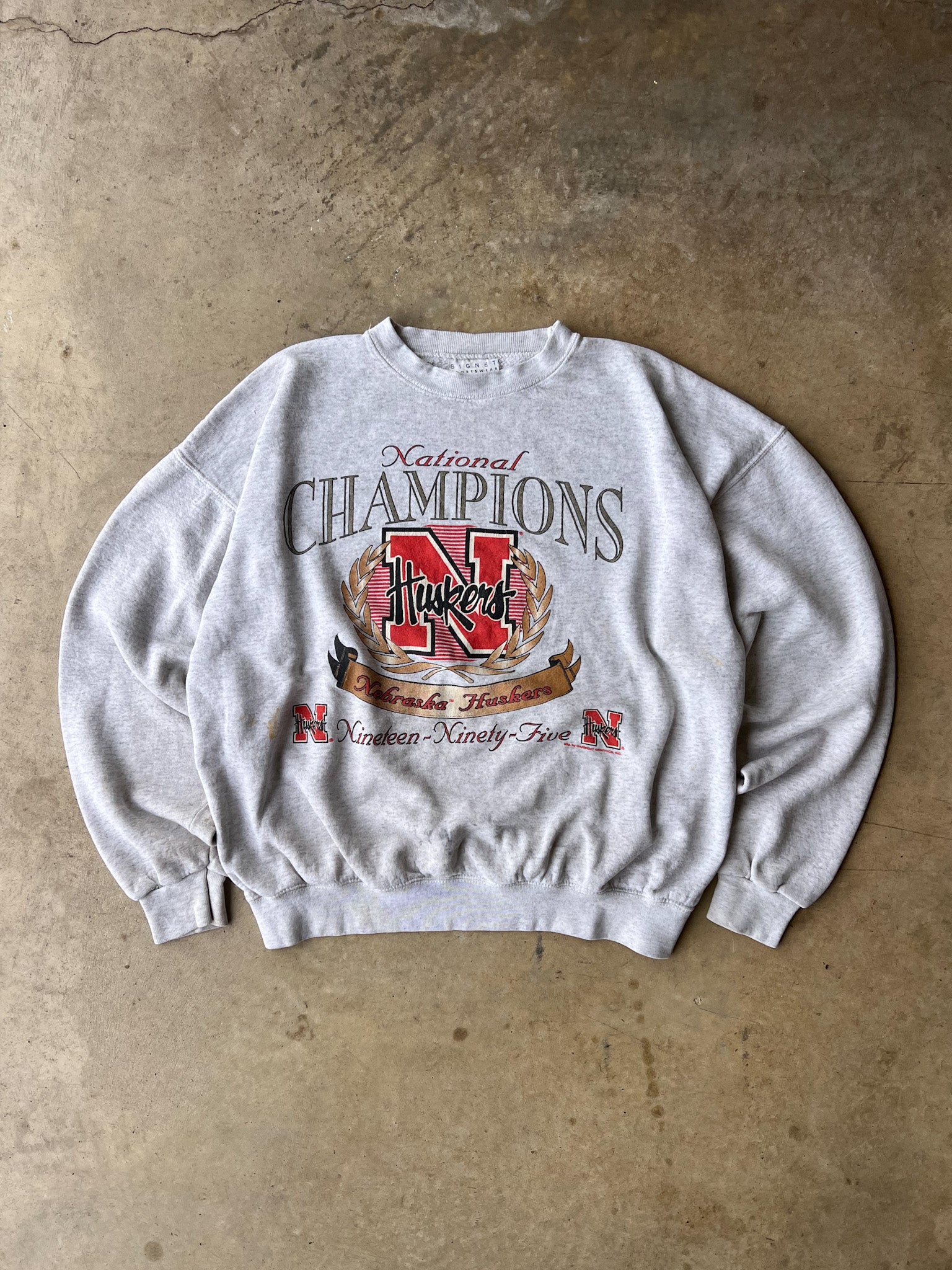 Vintage 1995 Distressed Nebraska Cornhusker Sweatshirt - (2XL)